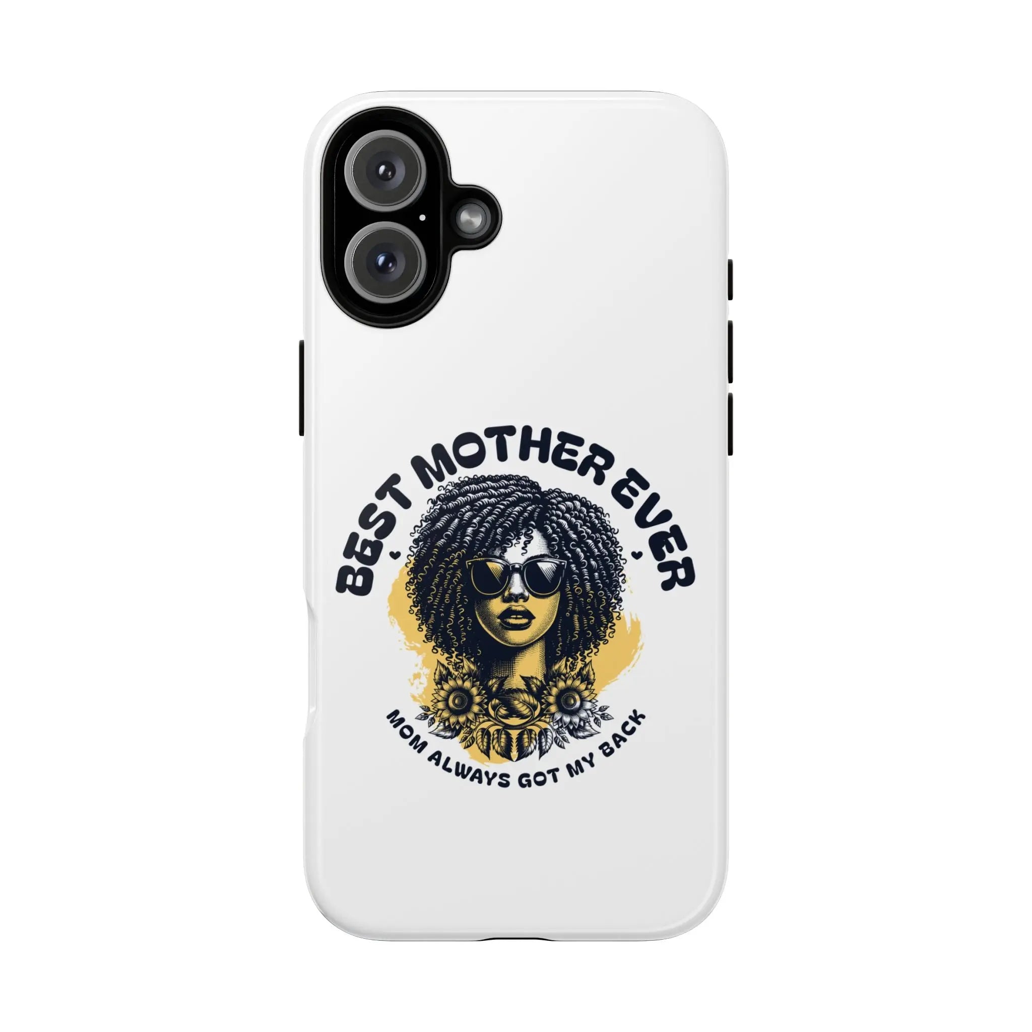 Phone Case — "Best Mother Ever" Afro Woman Protective Tough Case Printify