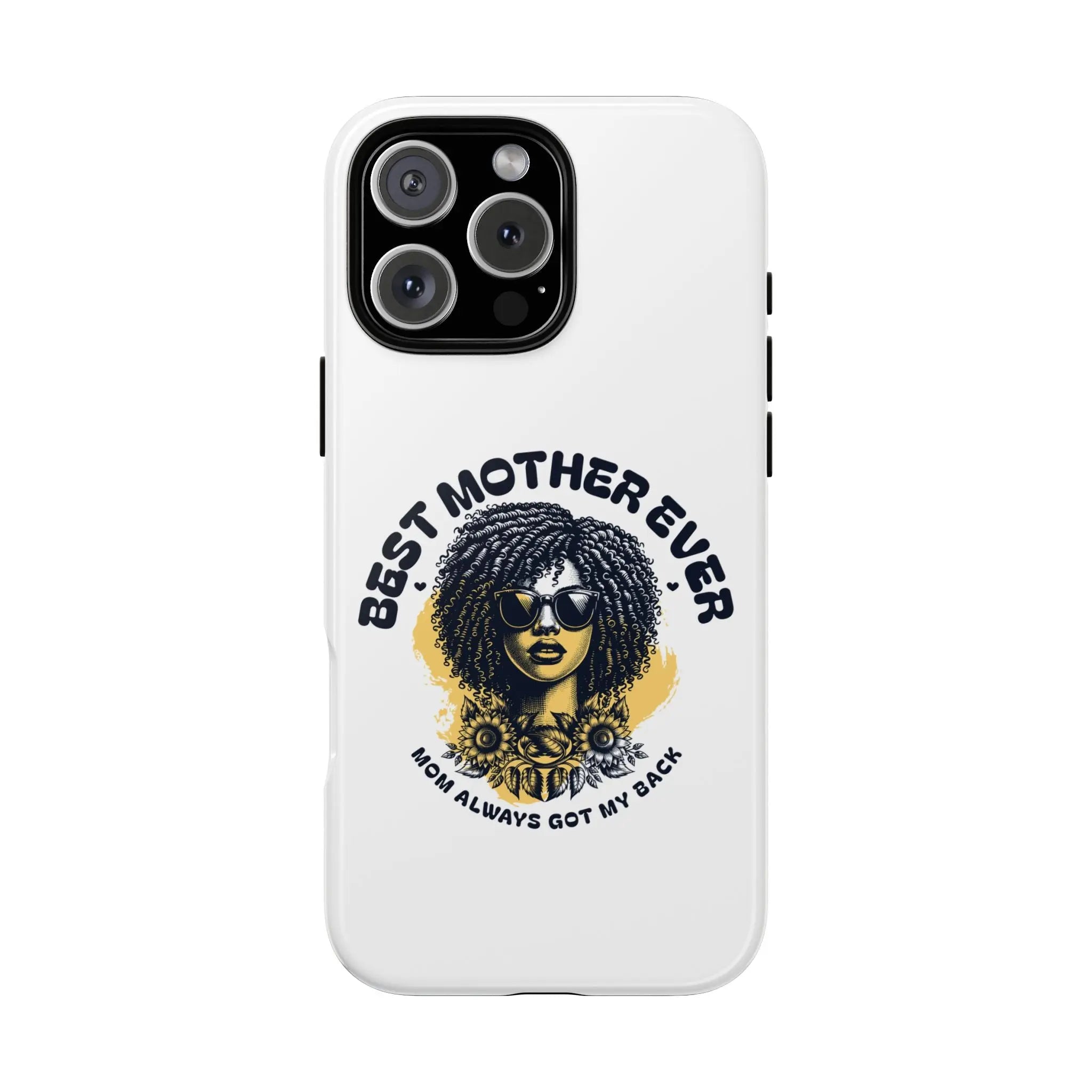 Phone Case — "Best Mother Ever" Afro Woman Protective Tough Case Printify
