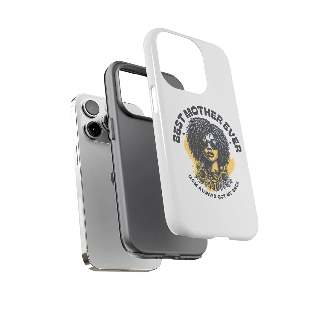 Phone Case — "Best Mother Ever" Afro Woman Protective Tough Case Printify