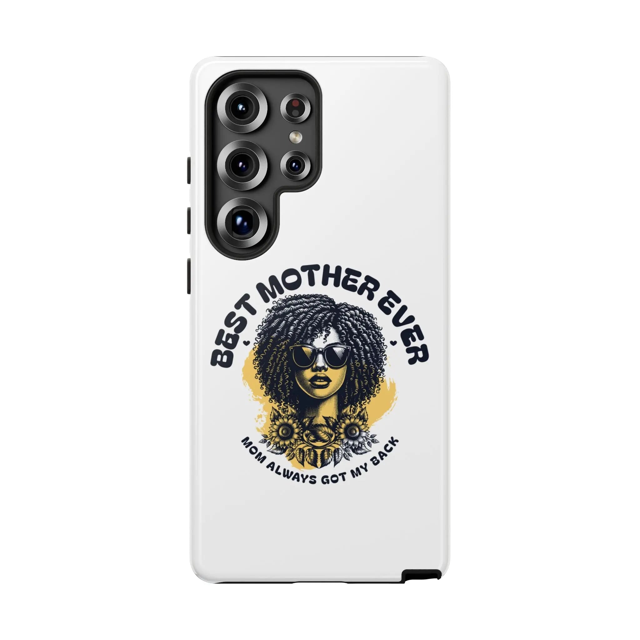 Phone Case — "Best Mother Ever" Afro Woman Protective Tough Case Printify