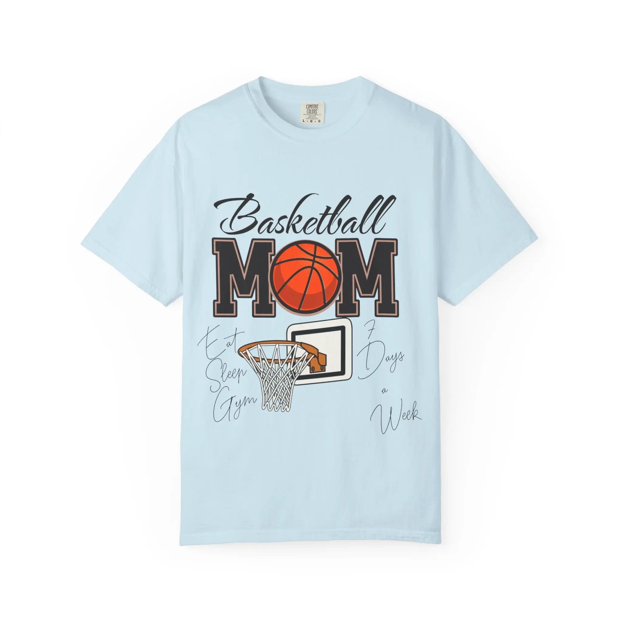 Basketball Mom T-Shirt — Graphic Basketball & Hoop Tee for Proud Moms Printify