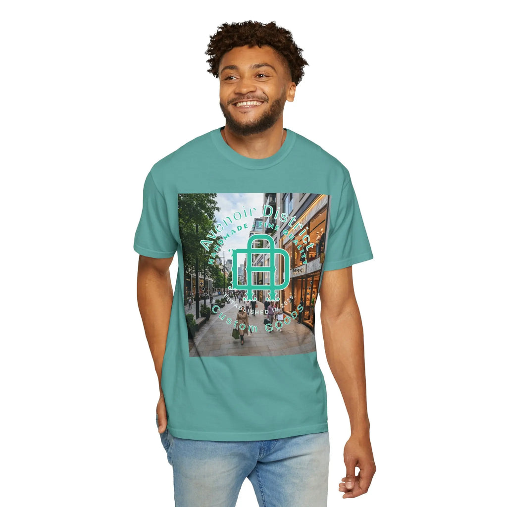 Avenoir District T-Shirt — 'Adventure Awaits' Graphic Tee Printify