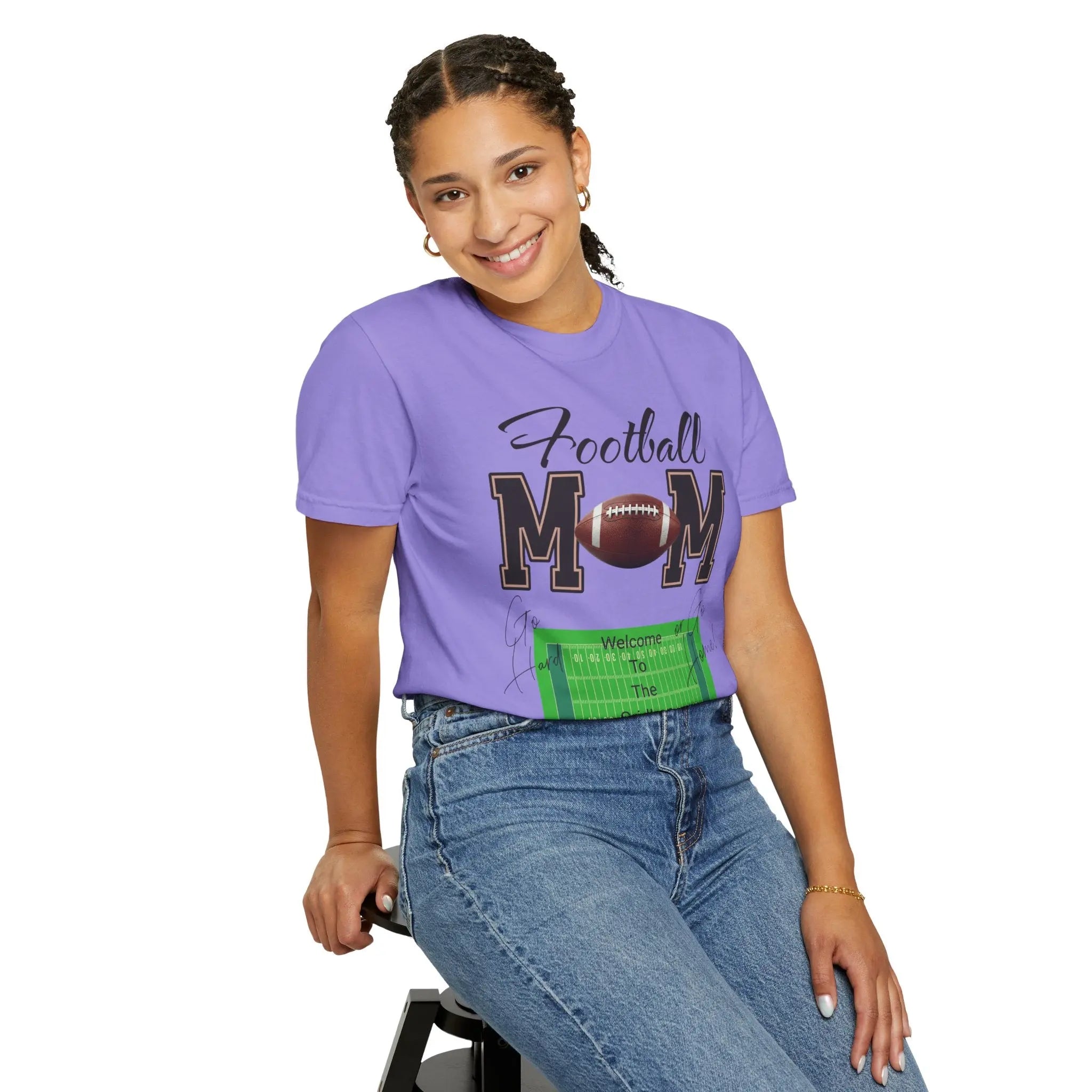 Football Mom T‑Shirt — Proud Sideline Mom Tee with Football Graphic Printify