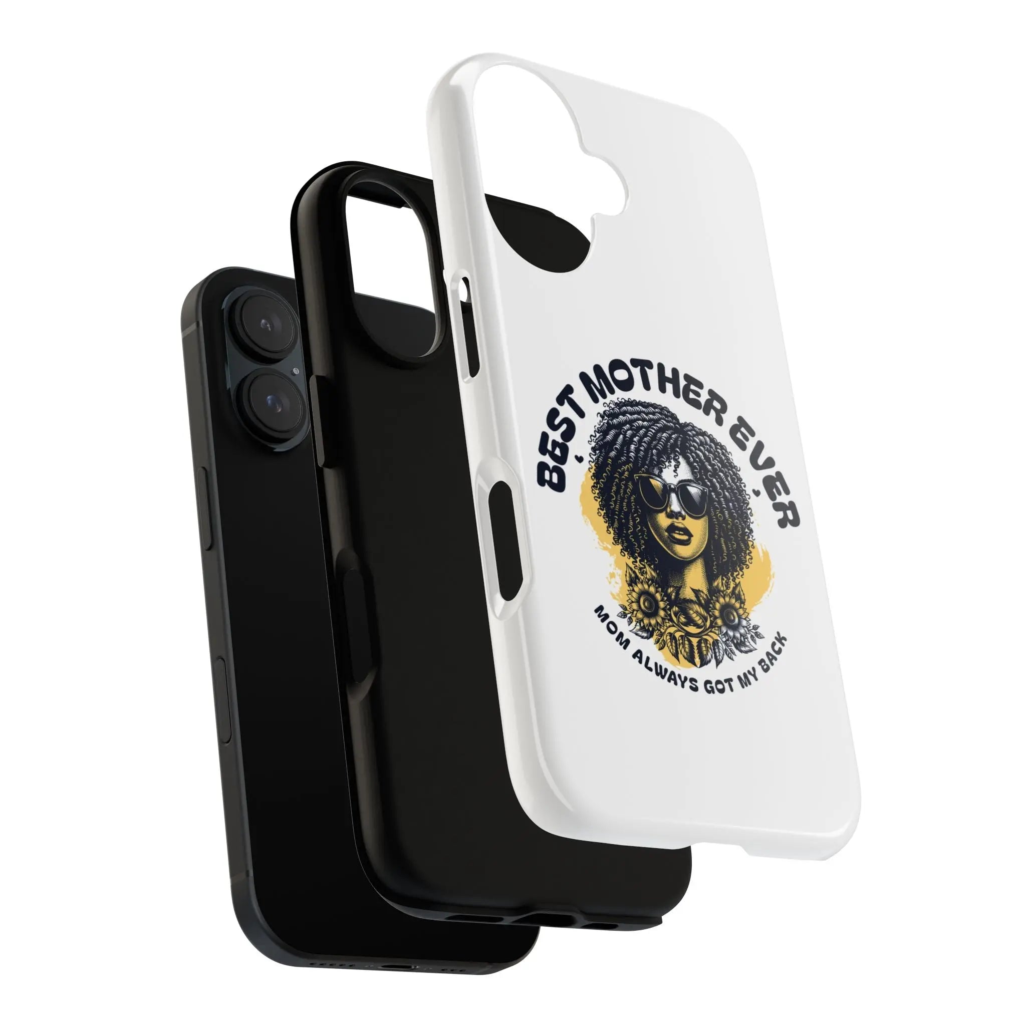 Phone Case — "Best Mother Ever" Afro Woman Protective Tough Case Printify