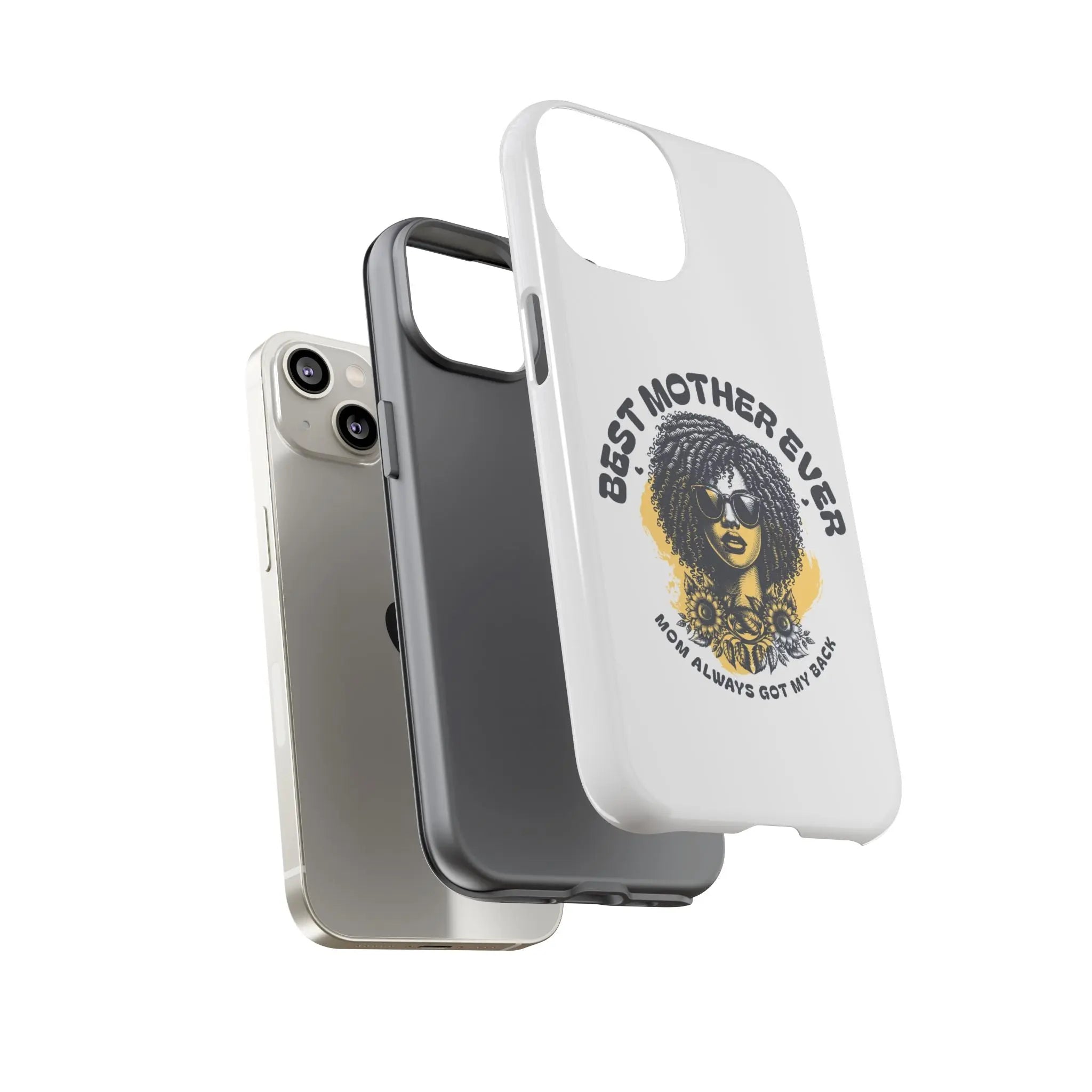 Phone Case — "Best Mother Ever" Afro Woman Protective Tough Case Printify