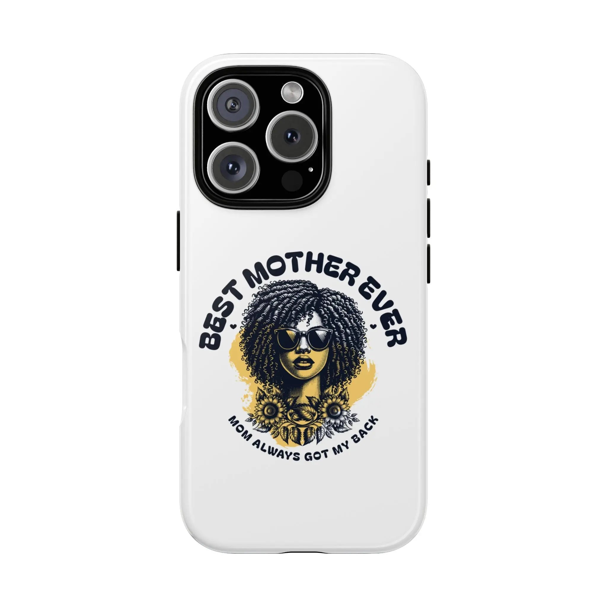 Phone Case — "Best Mother Ever" Afro Woman Protective Tough Case Printify