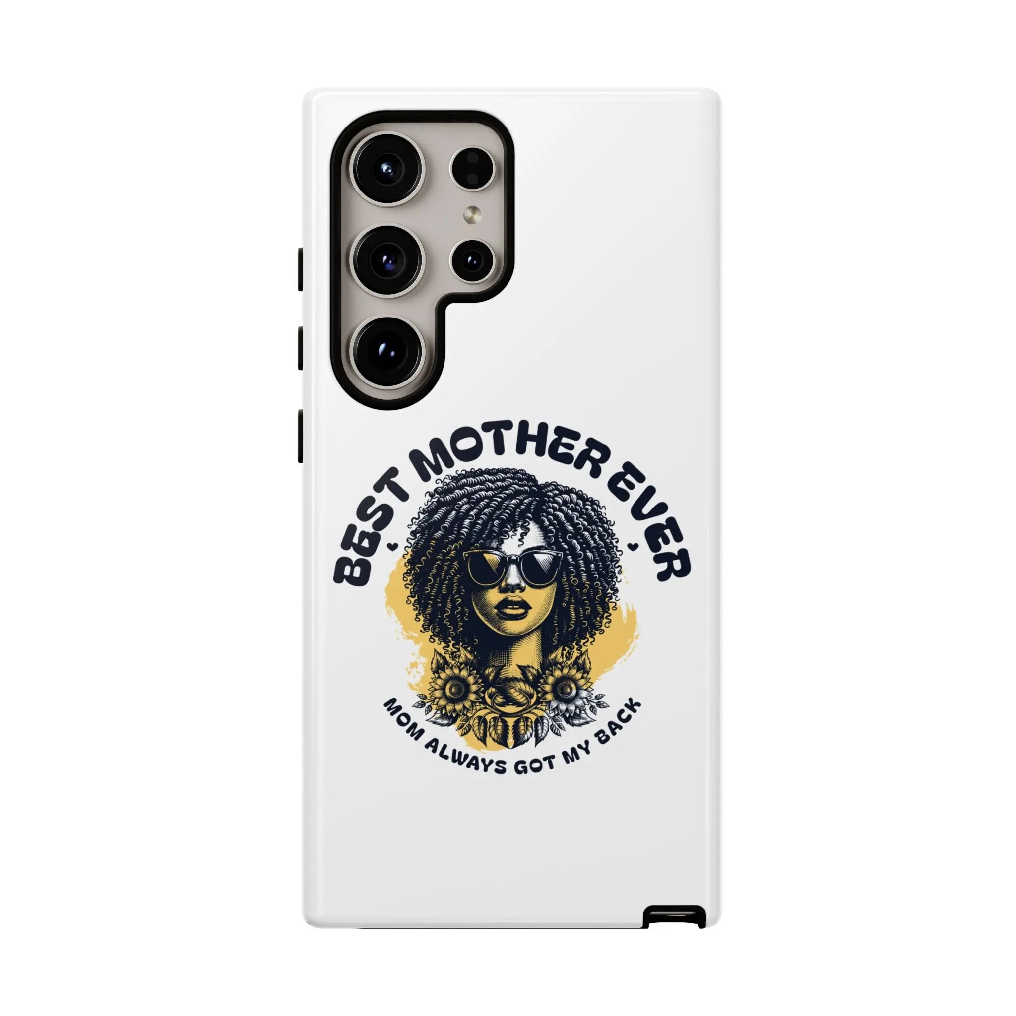Phone Case — "Best Mother Ever" Afro Woman Protective Tough Case Printify