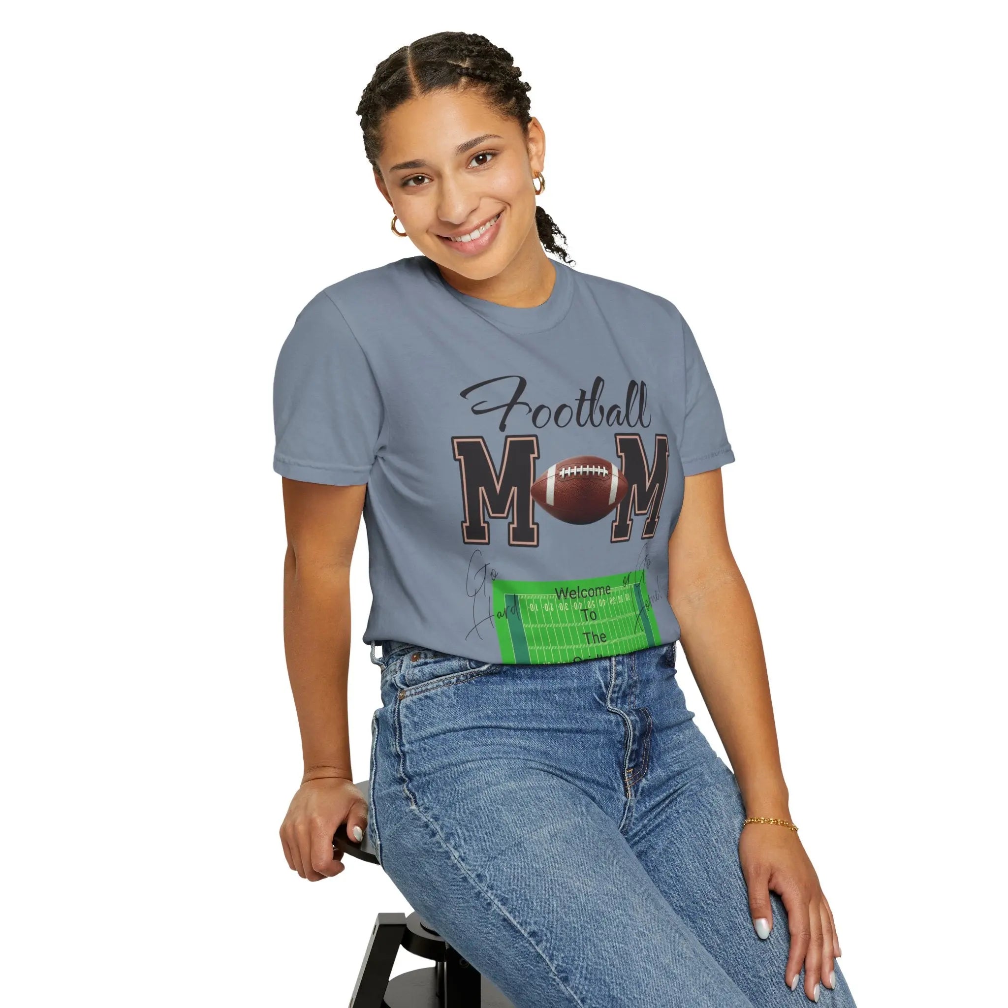 Football Mom T‑Shirt — Proud Sideline Mom Tee with Football Graphic Printify
