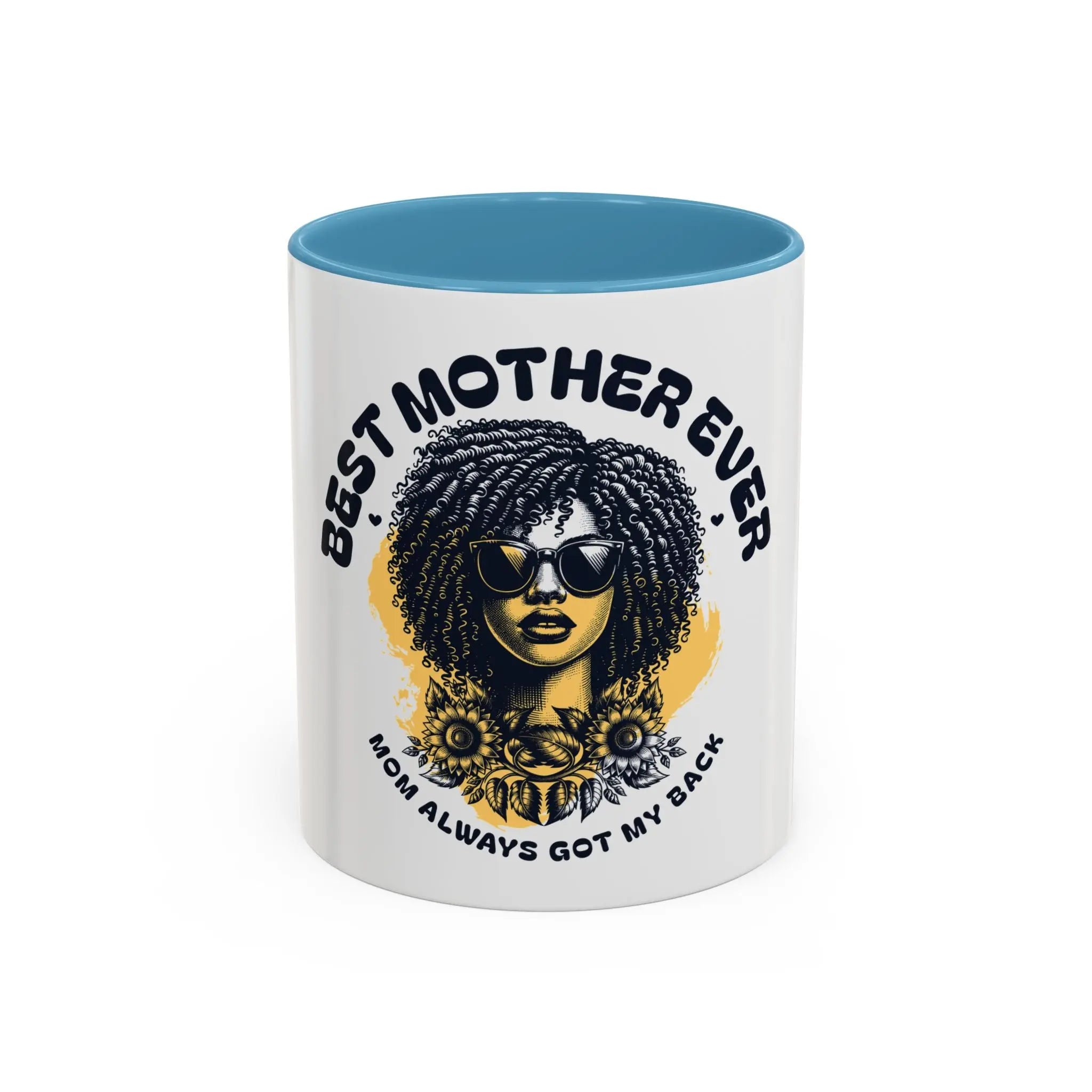 Best Mother Ever Accent Coffee Mug — "Mama Always Got My Back" Printify