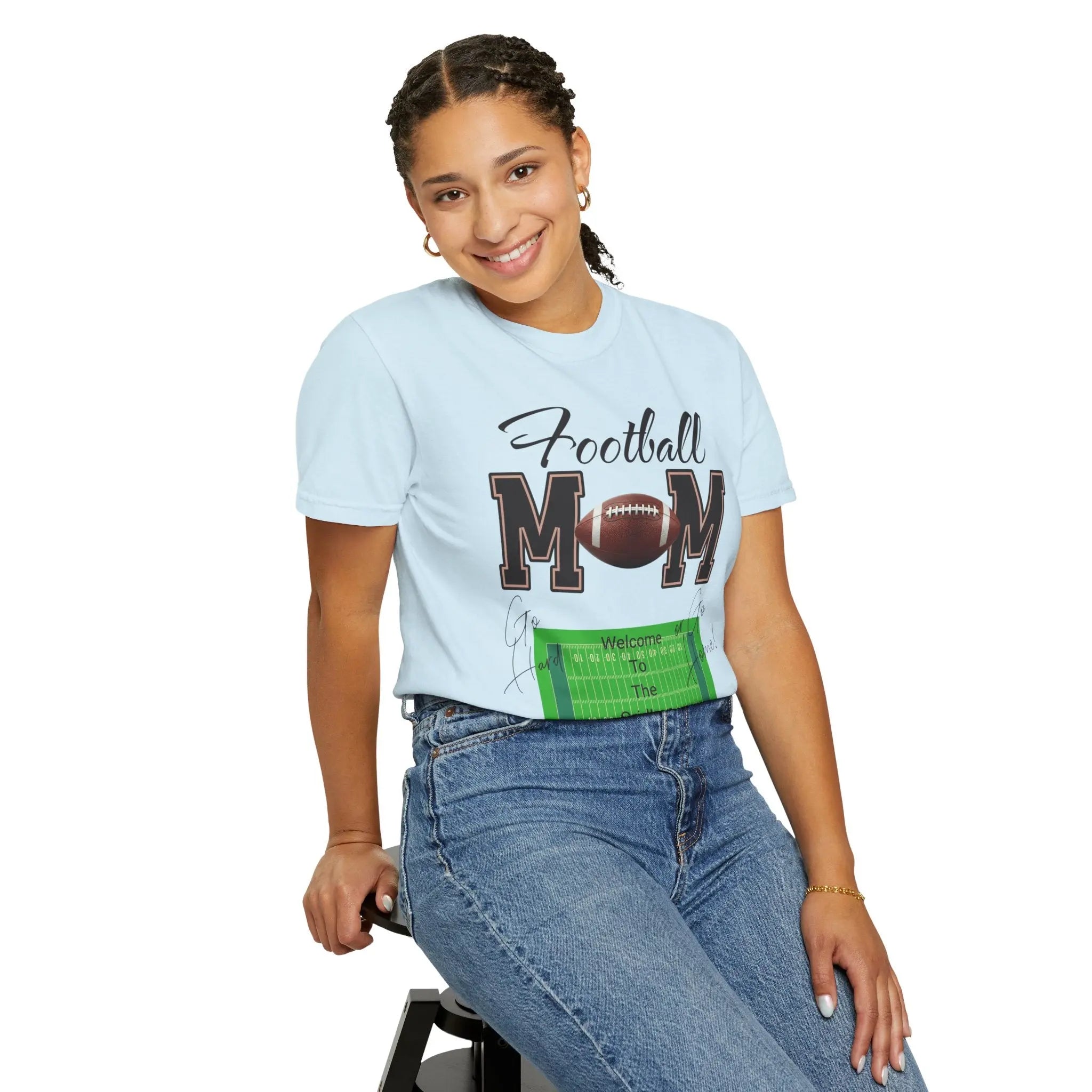 Football Mom T‑Shirt — Proud Sideline Mom Tee with Football Graphic Printify