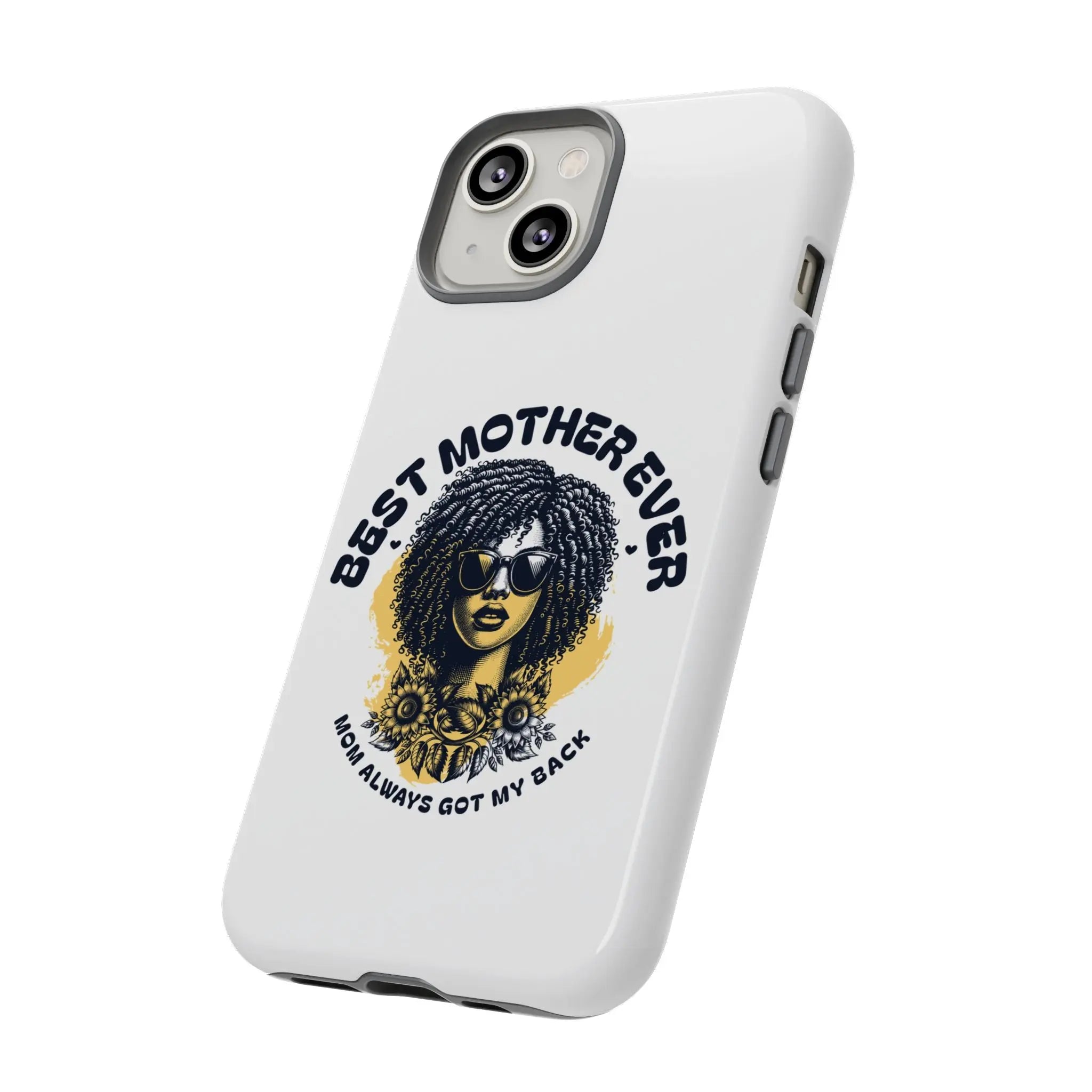 Phone Case — "Best Mother Ever" Afro Woman Protective Tough Case Printify