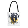 Best Mother Ever Tote Bag — "Mom Always Got My Back" Floral Afro Woman Gift Printify