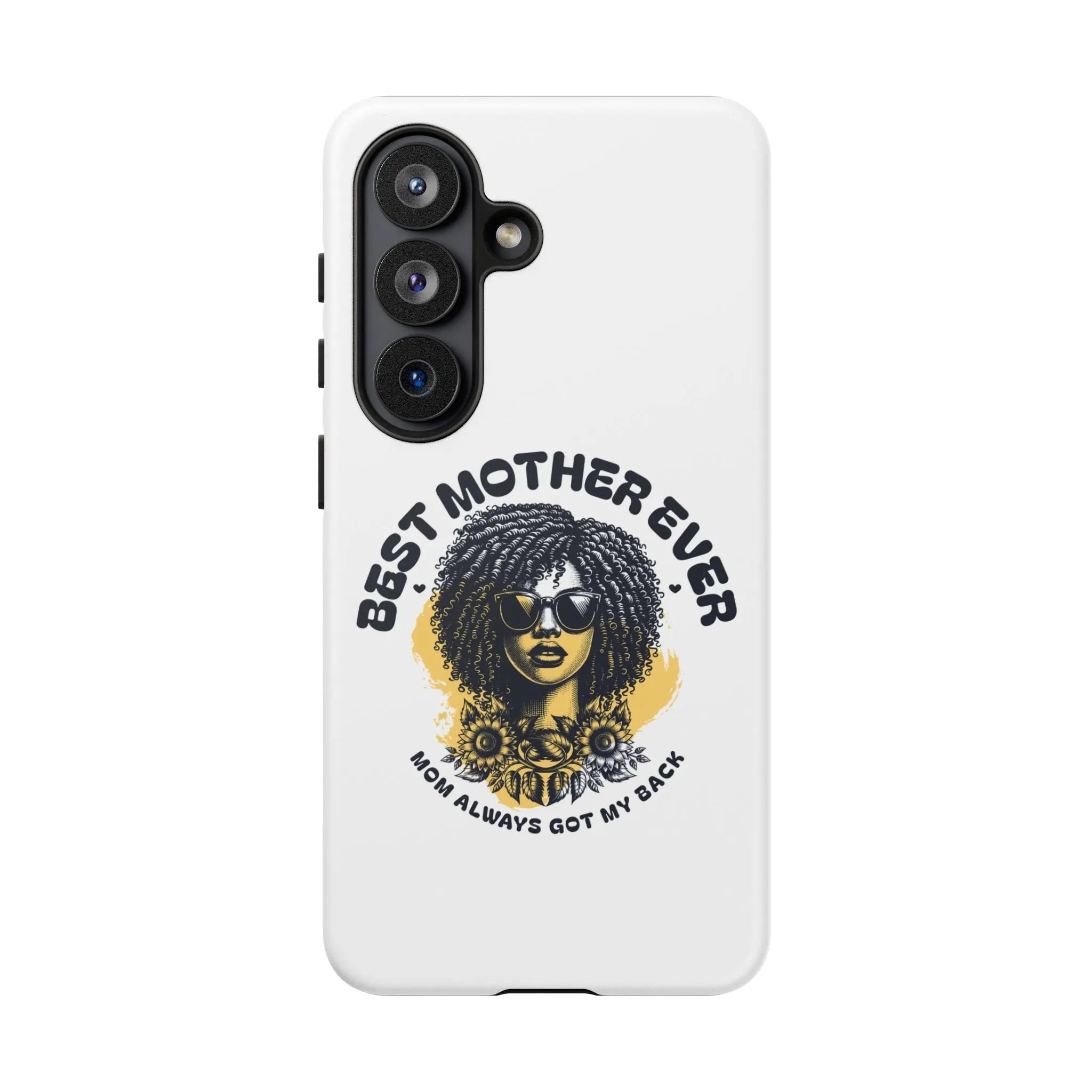 Phone Case — "Best Mother Ever" Afro Woman Protective Tough Case Printify