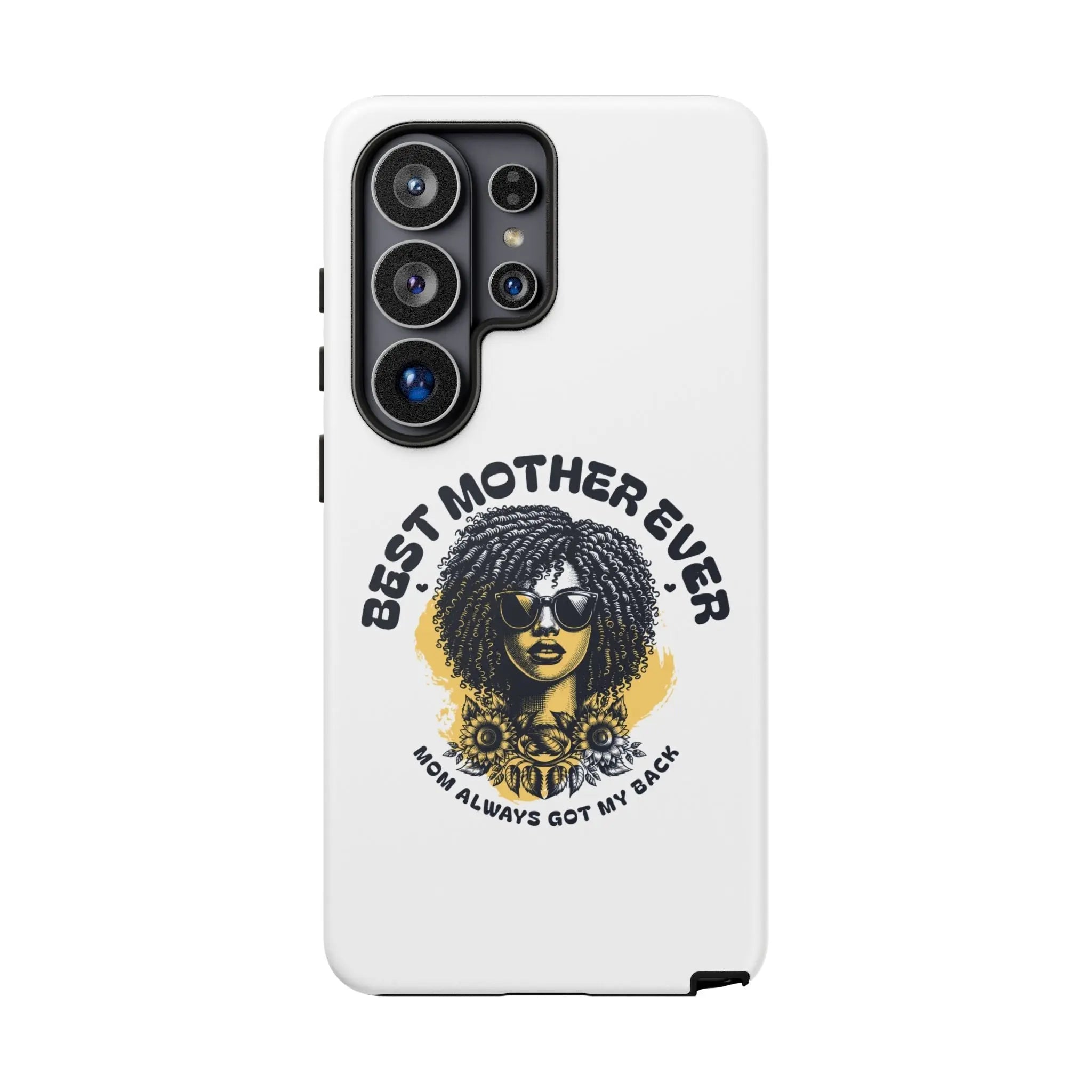 Phone Case — "Best Mother Ever" Afro Woman Protective Tough Case Printify