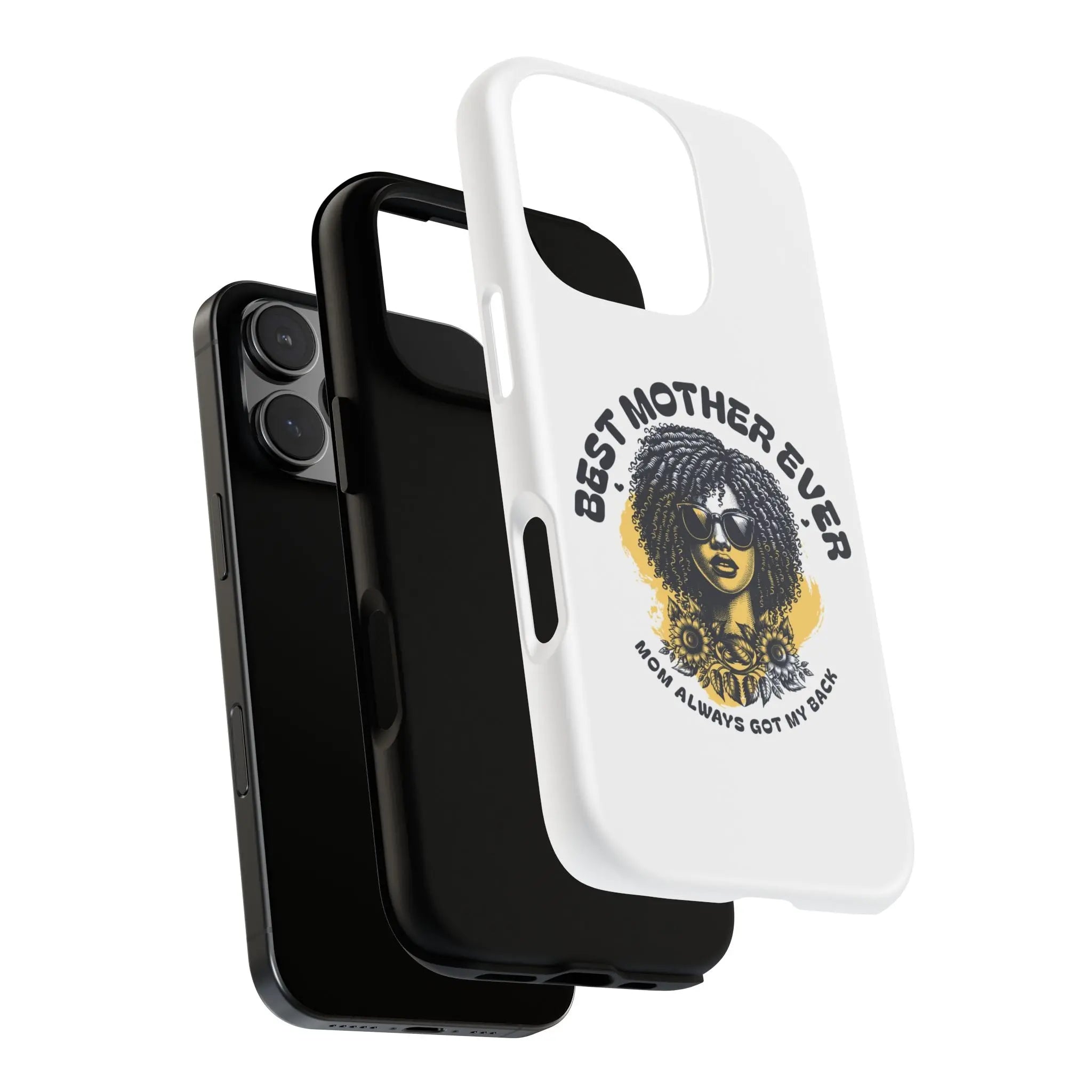 Phone Case — "Best Mother Ever" Afro Woman Protective Tough Case Printify