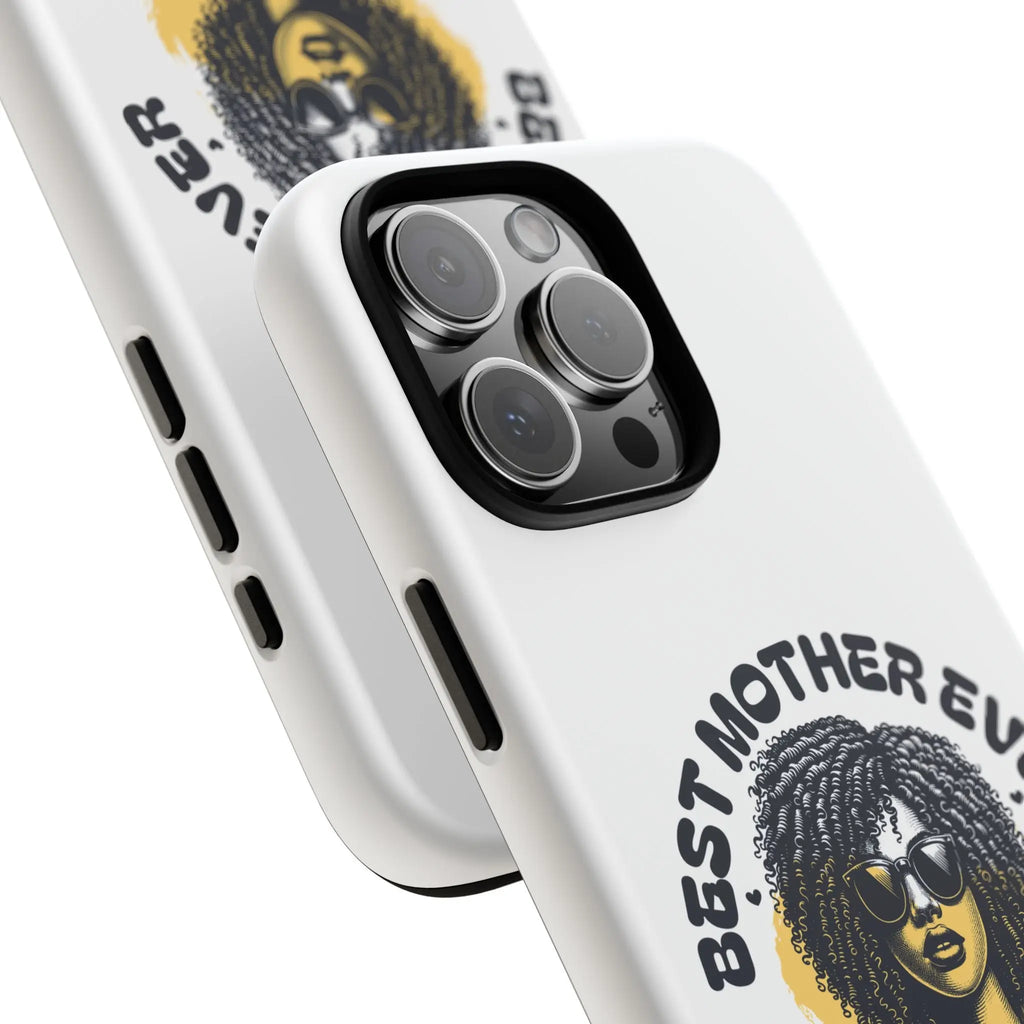 Phone Case — "Best Mother Ever" Afro Woman Protective Tough Case Printify