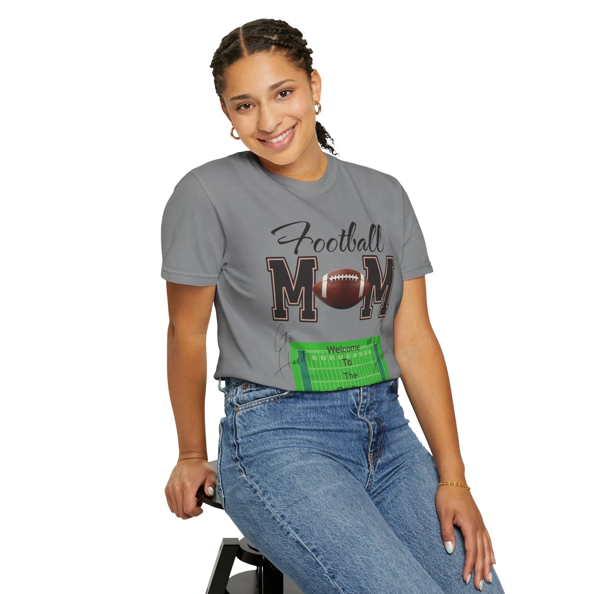 Football Mom T‑Shirt — Proud Sideline Mom Tee with Football Graphic Printify