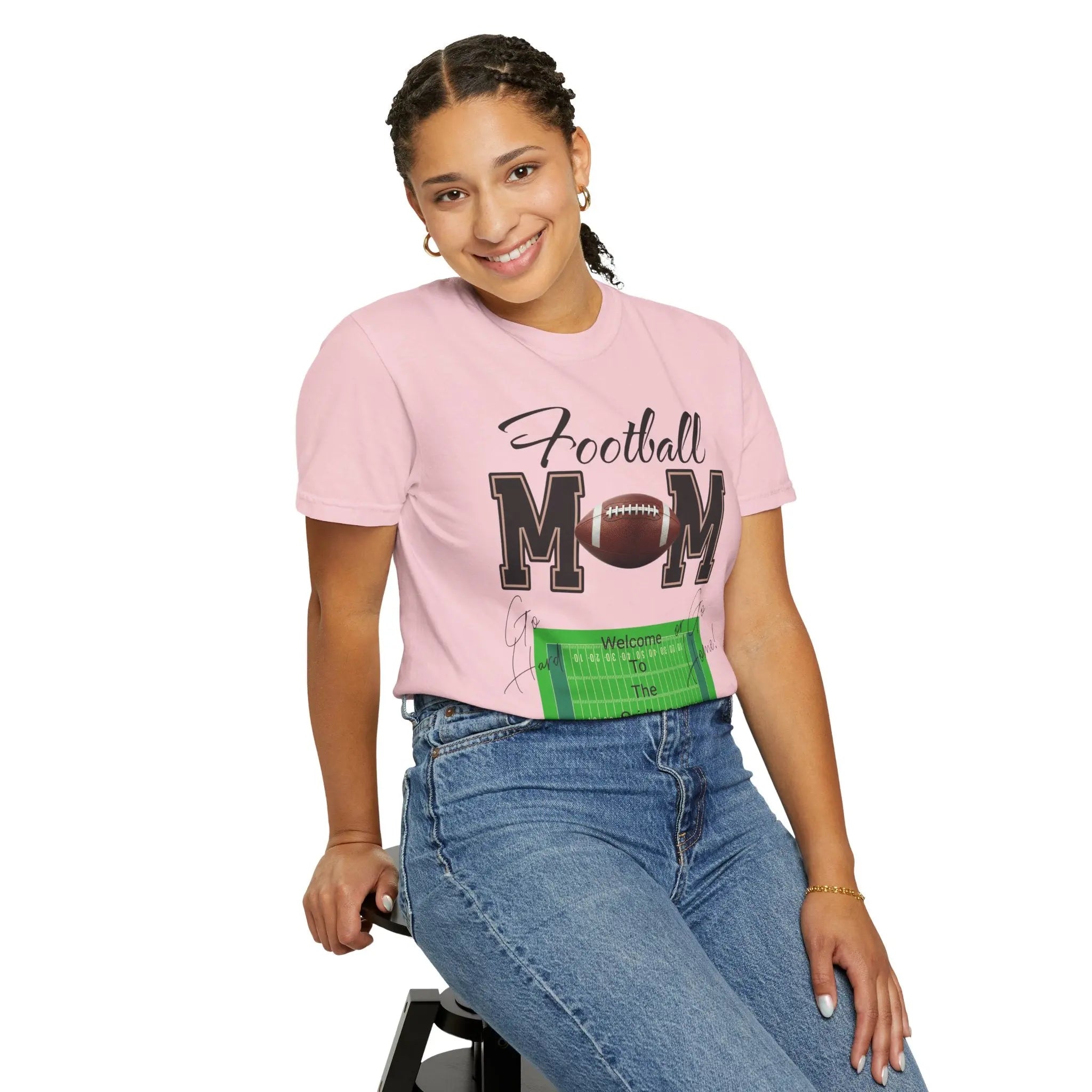 Football Mom T‑Shirt — Proud Sideline Mom Tee with Football Graphic Printify