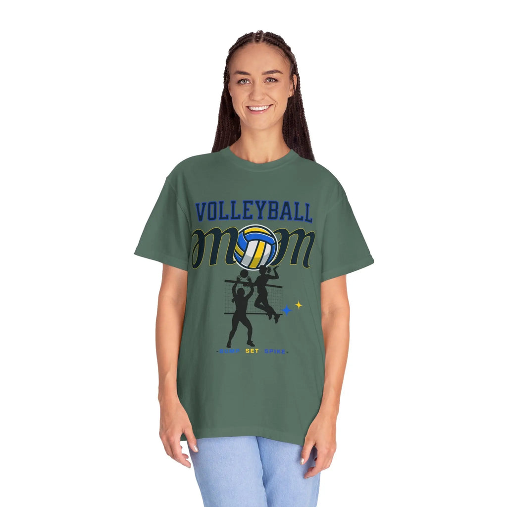 Volleyball Mom T-Shirt – Bump Set Spike Graphic Tee Printify
