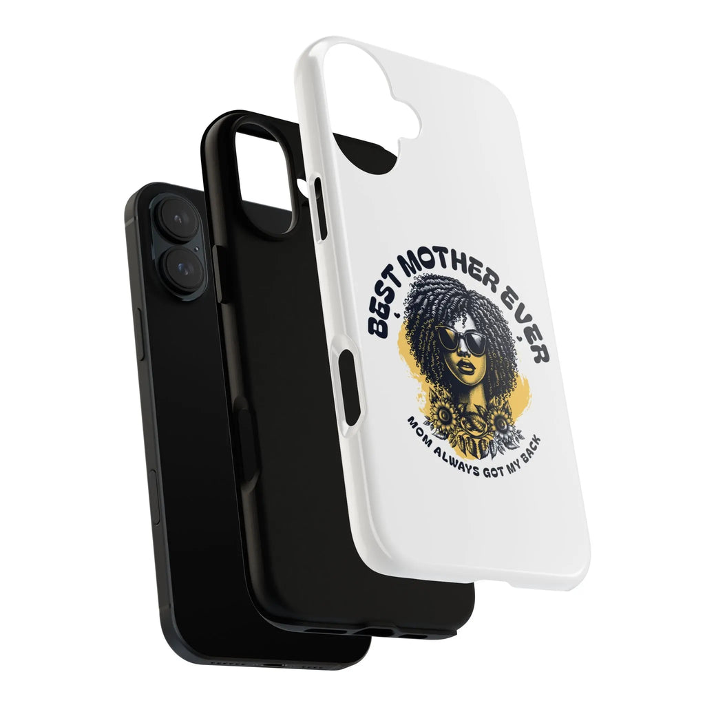 Phone Case — "Best Mother Ever" Afro Woman Protective Tough Case Printify