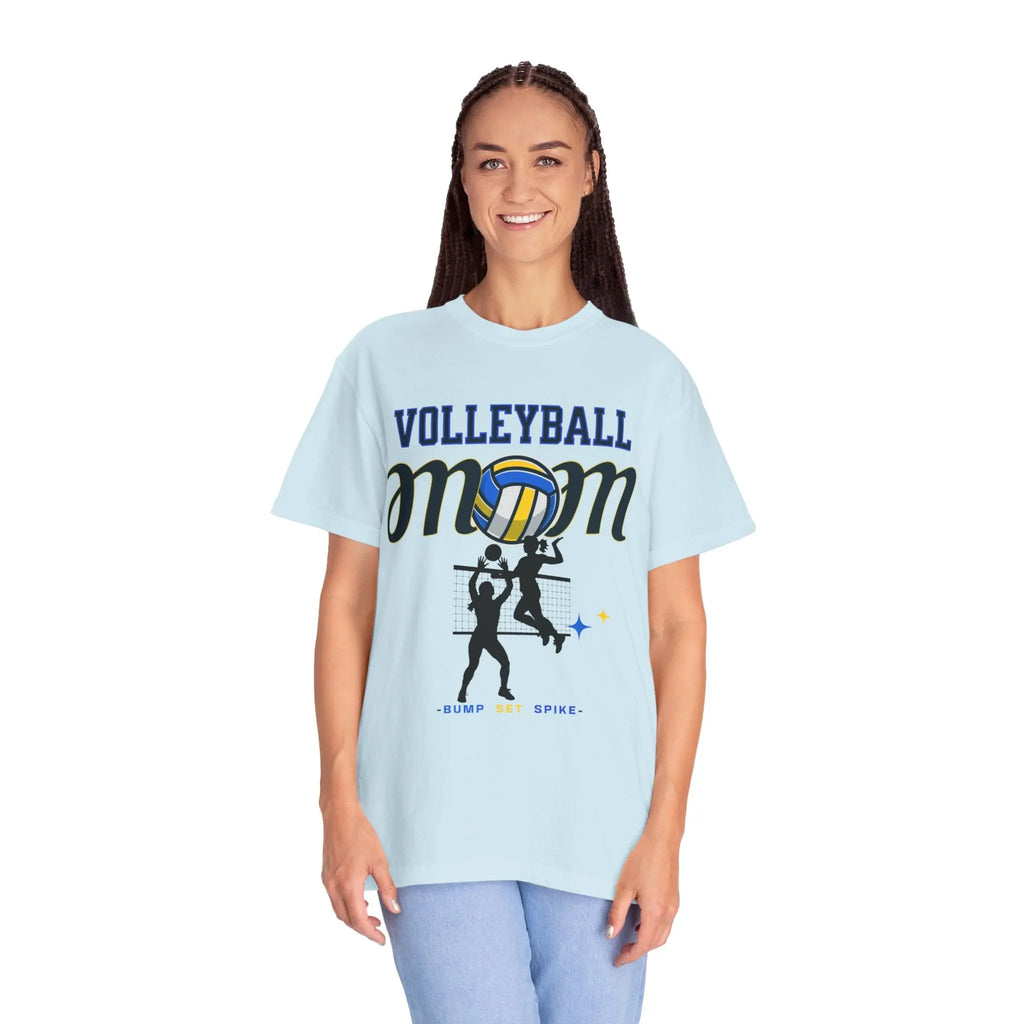 Volleyball Mom T-Shirt – Bump Set Spike Graphic Tee Printify