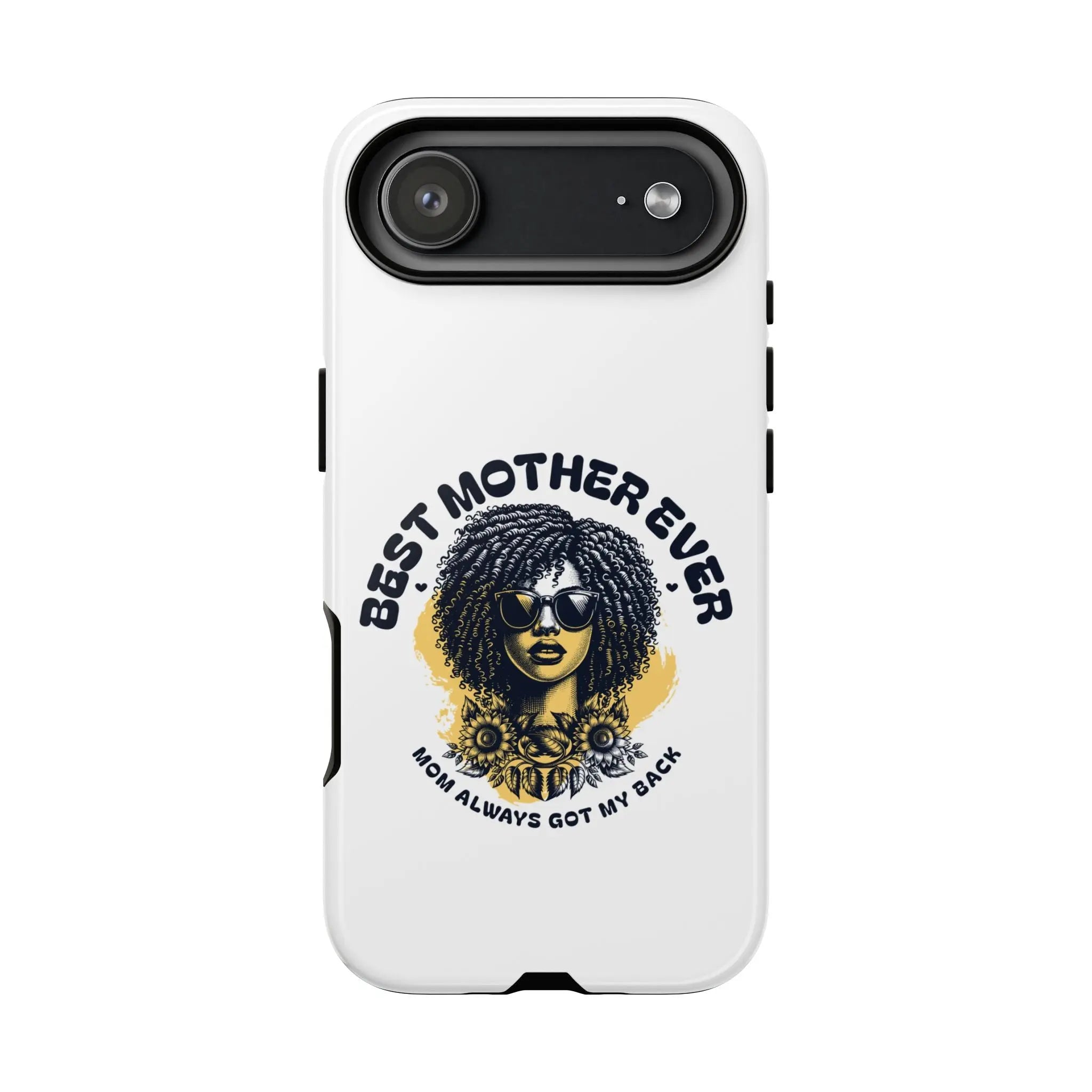 Phone Case — "Best Mother Ever" Afro Woman Protective Tough Case Printify