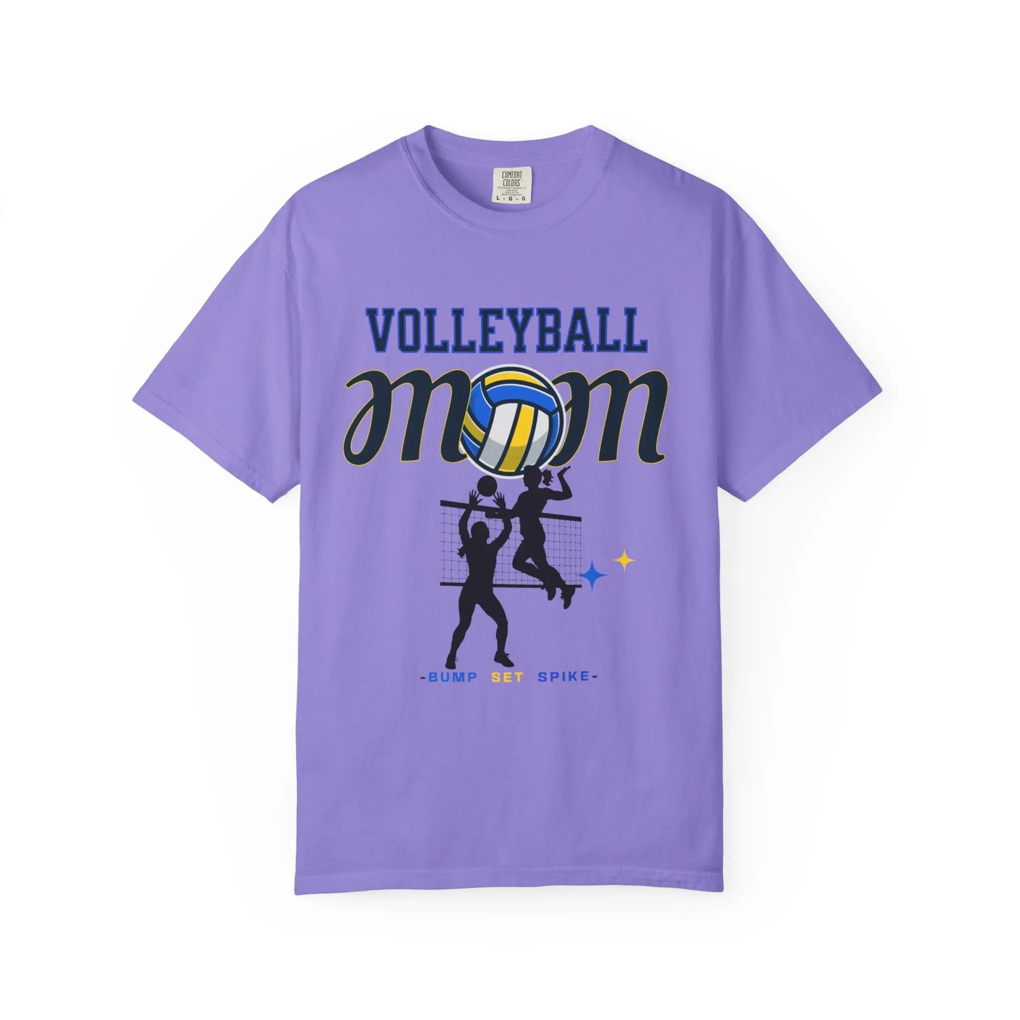Volleyball Mom T-Shirt – Bump Set Spike Graphic Tee Printify