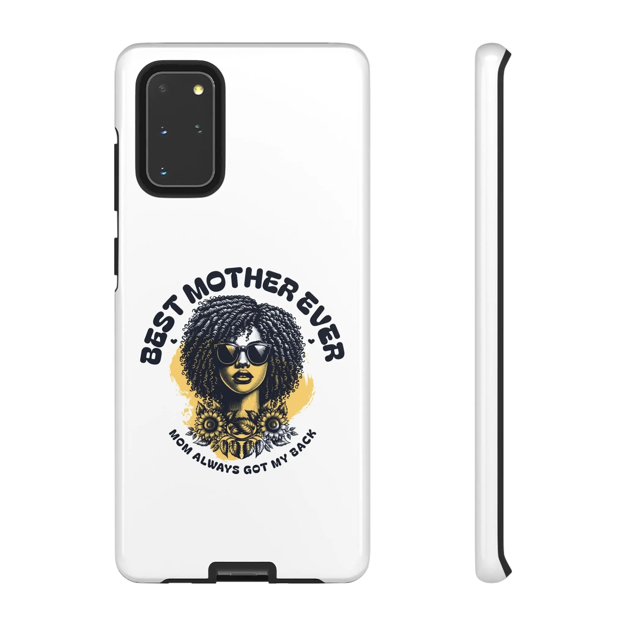 Phone Case — "Best Mother Ever" Afro Woman Protective Tough Case Printify