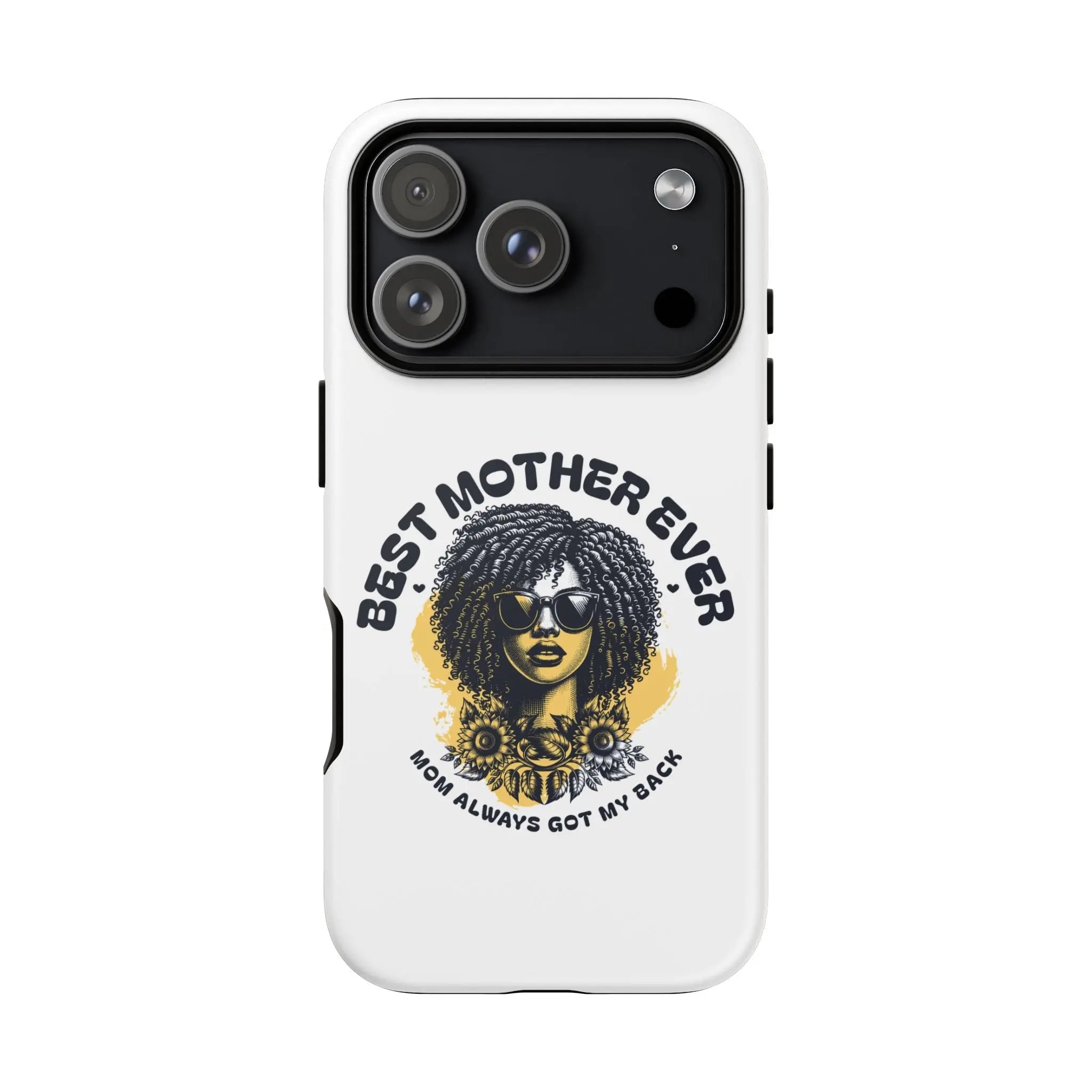 Phone Case — "Best Mother Ever" Afro Woman Protective Tough Case Printify
