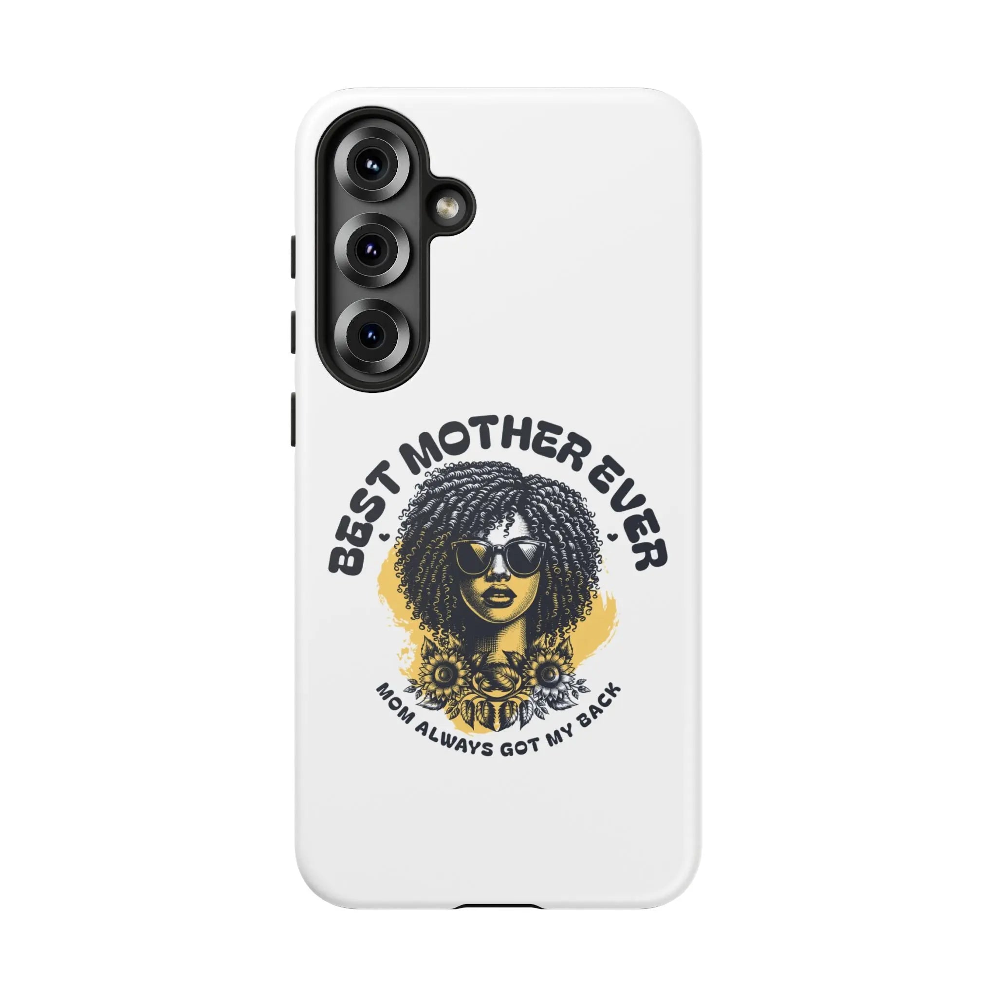 Phone Case — "Best Mother Ever" Afro Woman Protective Tough Case Printify