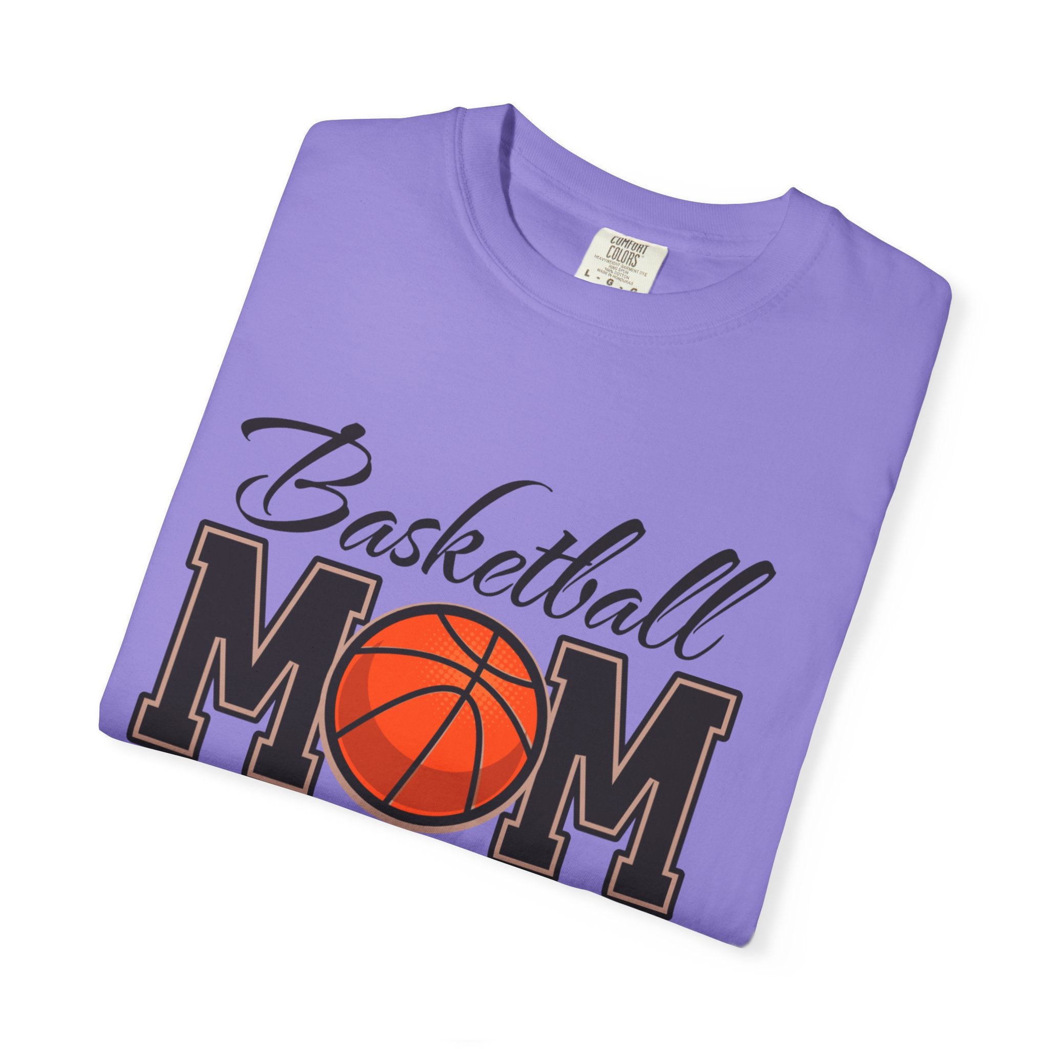Basketball Mom T-Shirt — Graphic Basketball & Hoop Tee for Proud Moms