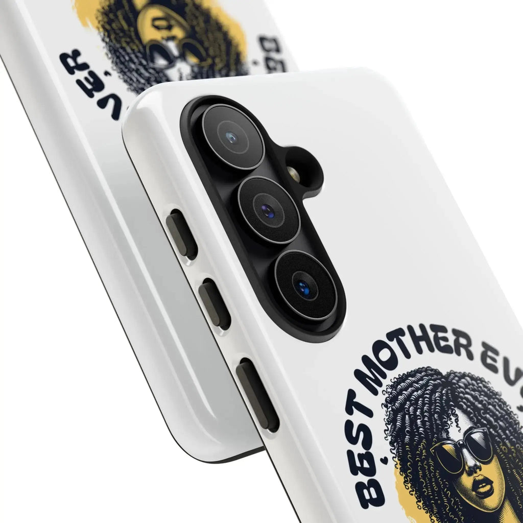 Phone Case — "Best Mother Ever" Afro Woman Protective Tough Case Printify