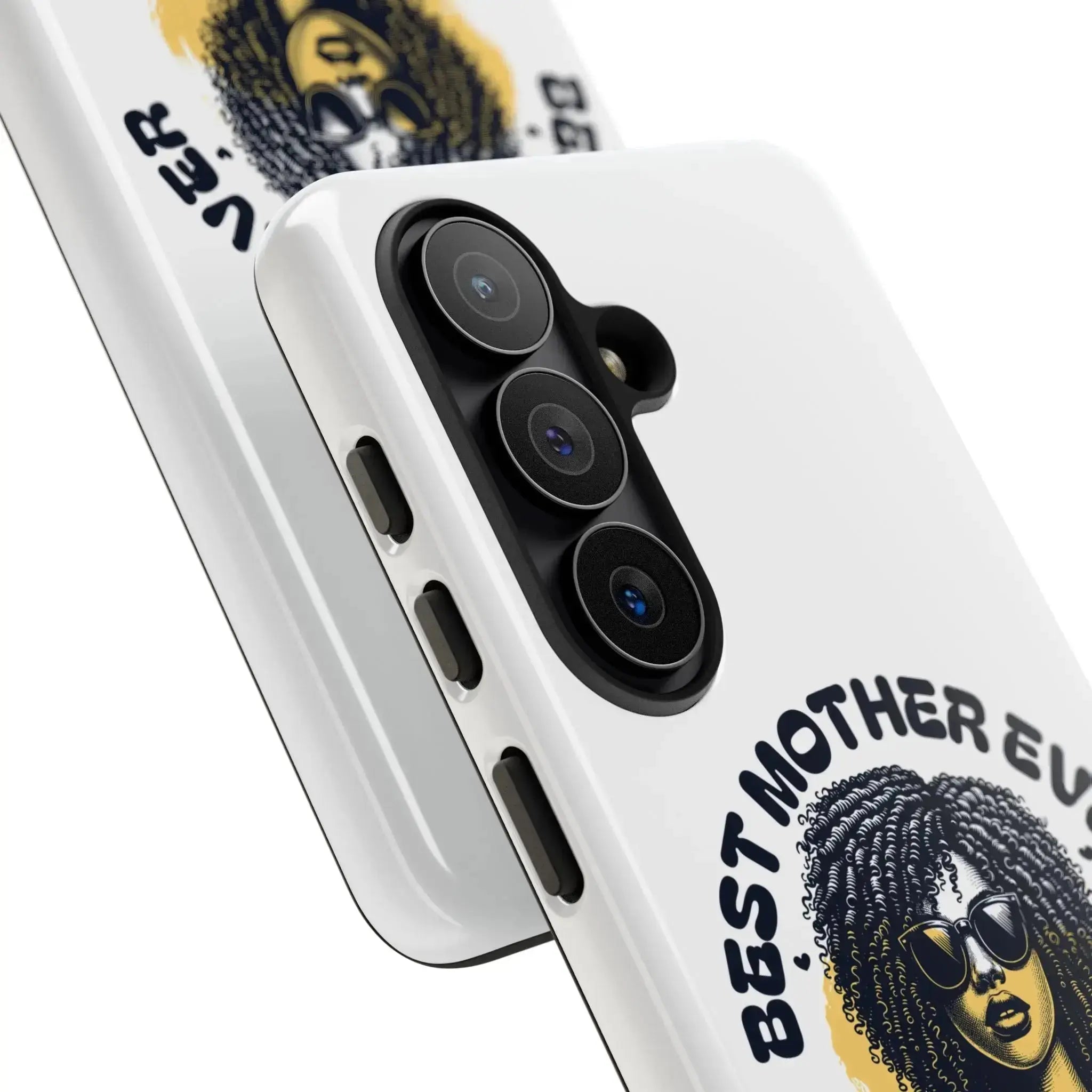 Phone Case — "Best Mother Ever" Afro Woman Protective Tough Case Printify