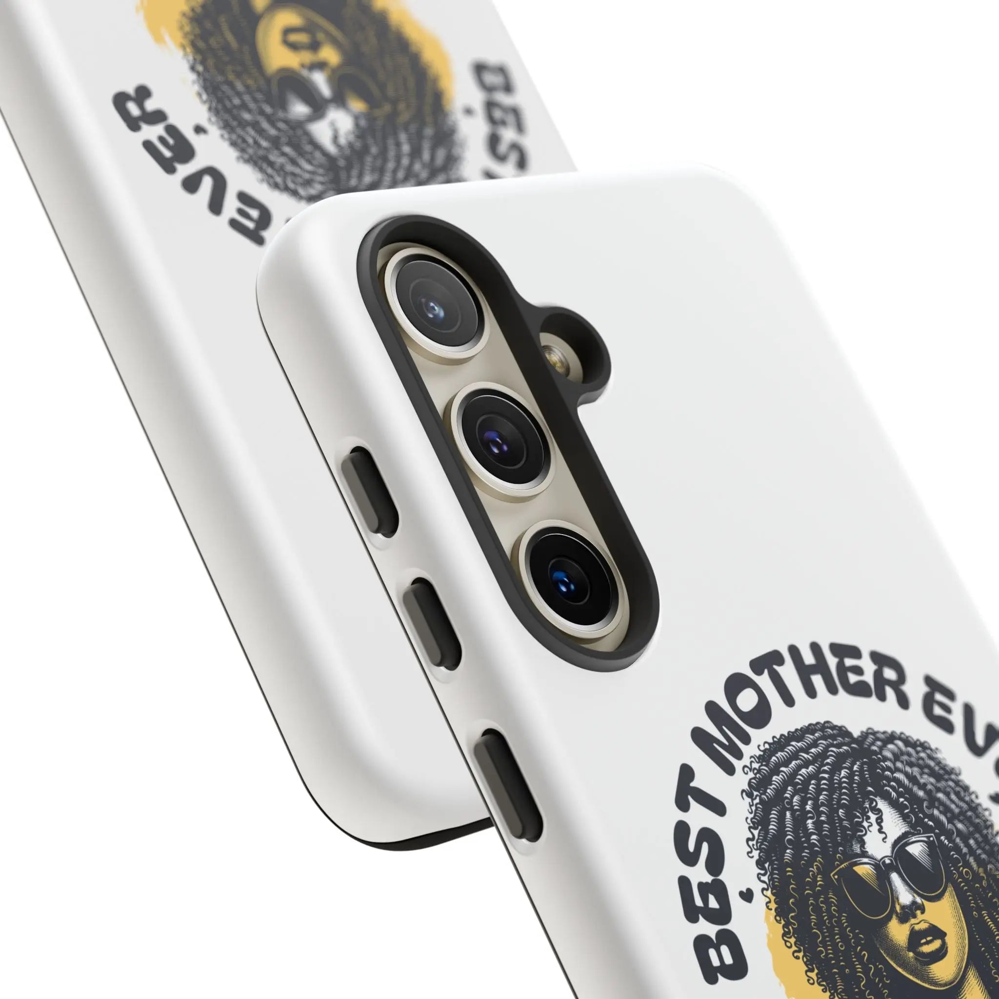 Phone Case — "Best Mother Ever" Afro Woman Protective Tough Case Printify