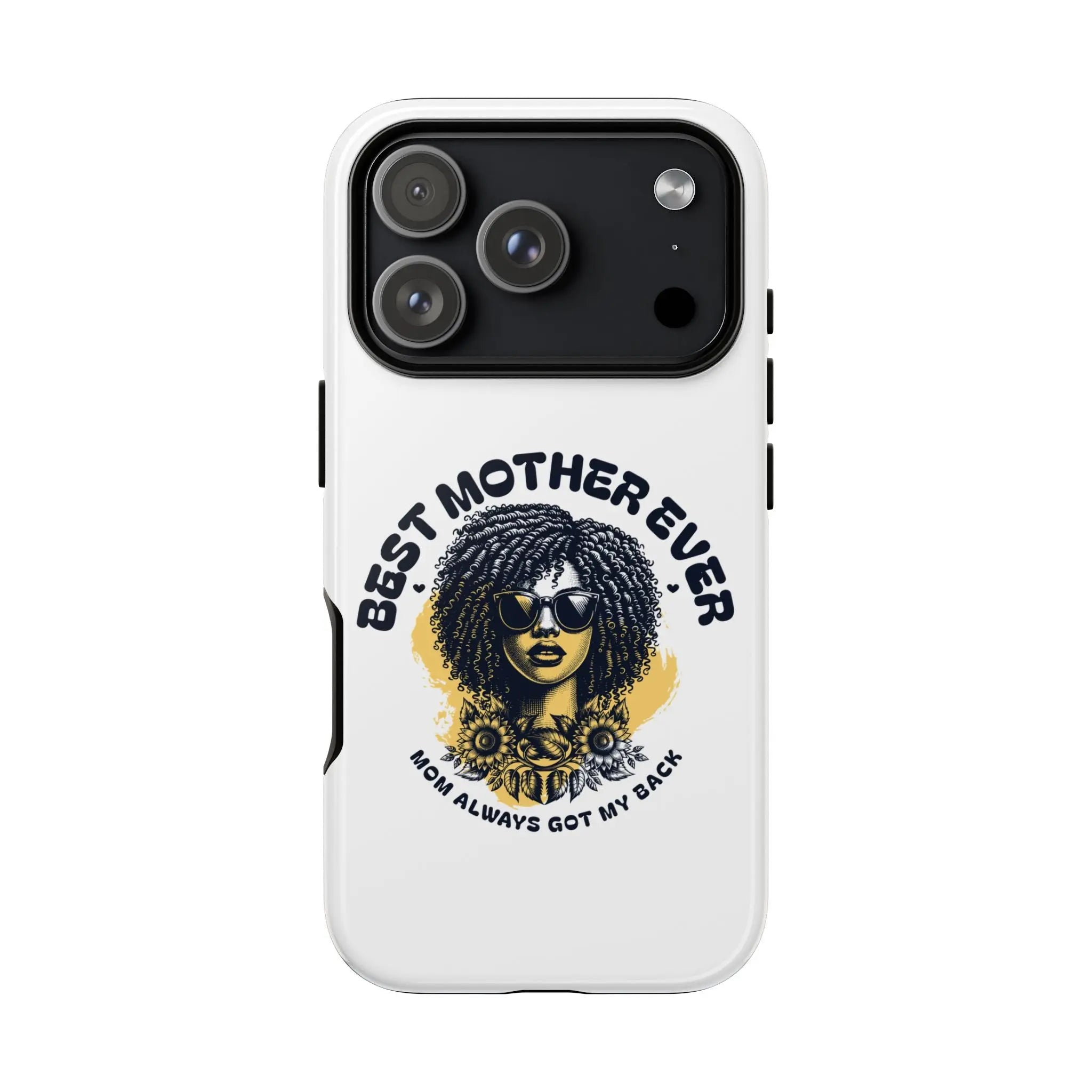 Phone Case — "Best Mother Ever" Afro Woman Protective Tough Case Printify