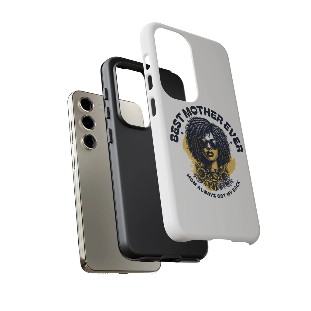Phone Case — "Best Mother Ever" Afro Woman Protective Tough Case Printify