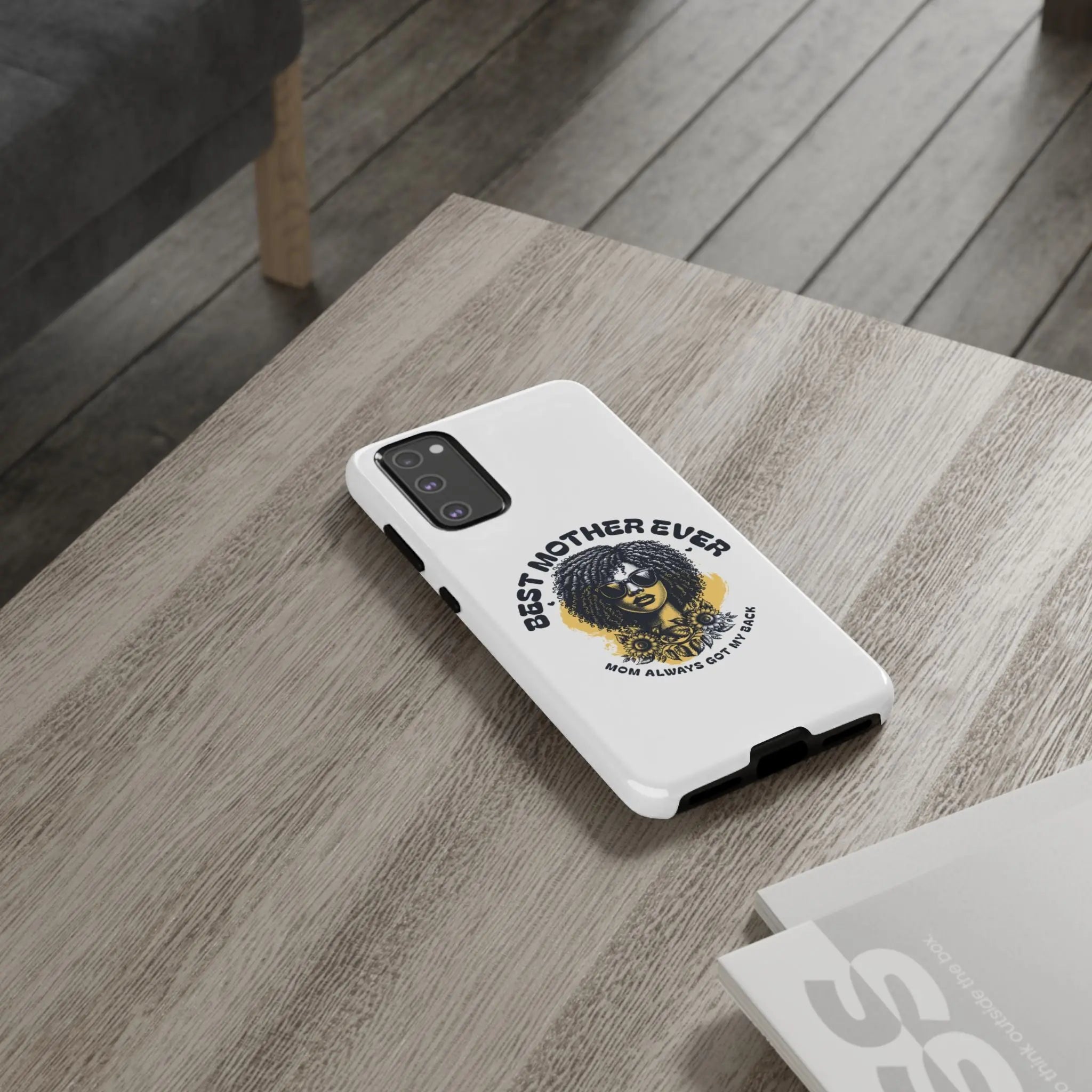 Phone Case — "Best Mother Ever" Afro Woman Protective Tough Case Printify