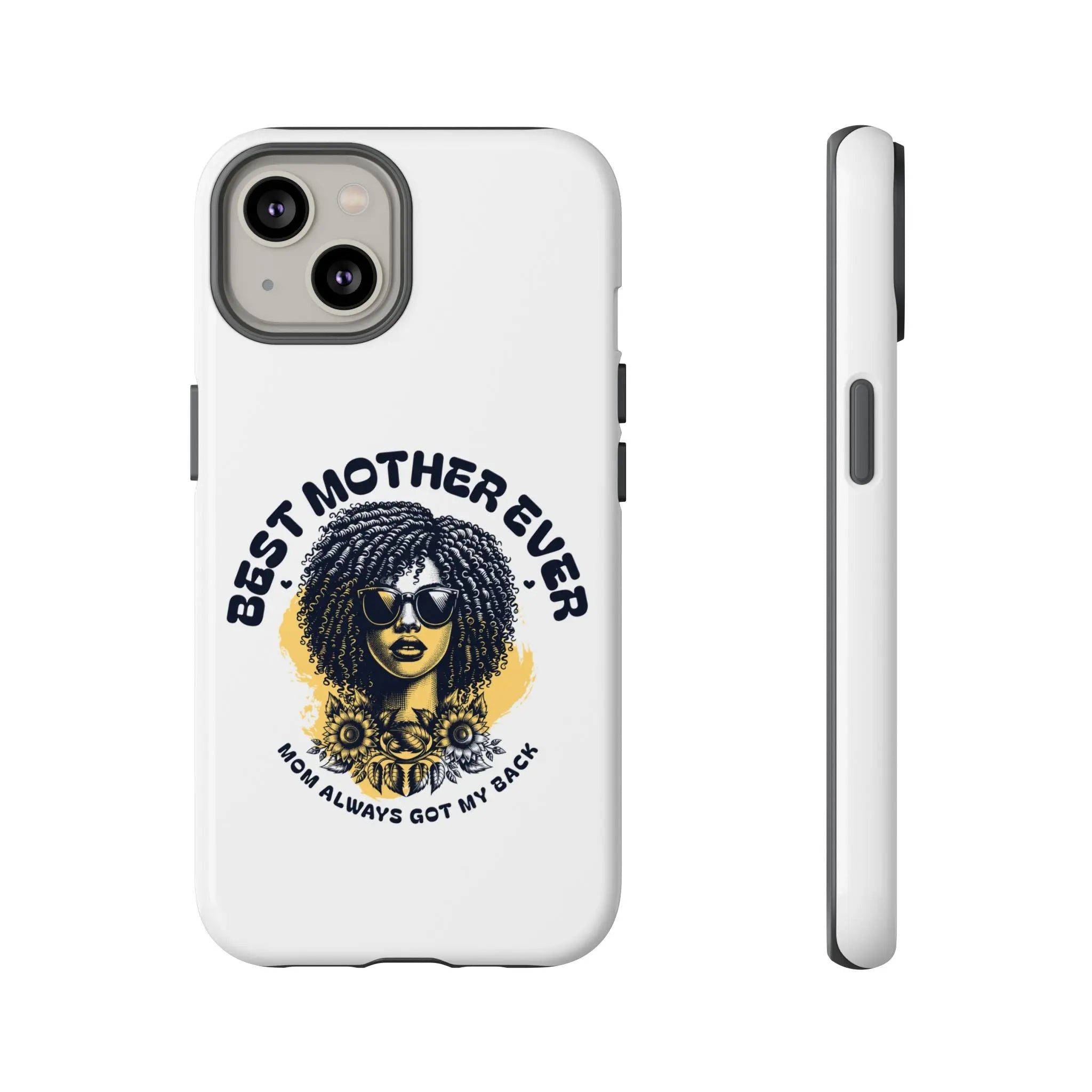 Phone Case — "Best Mother Ever" Afro Woman Protective Tough Case Printify