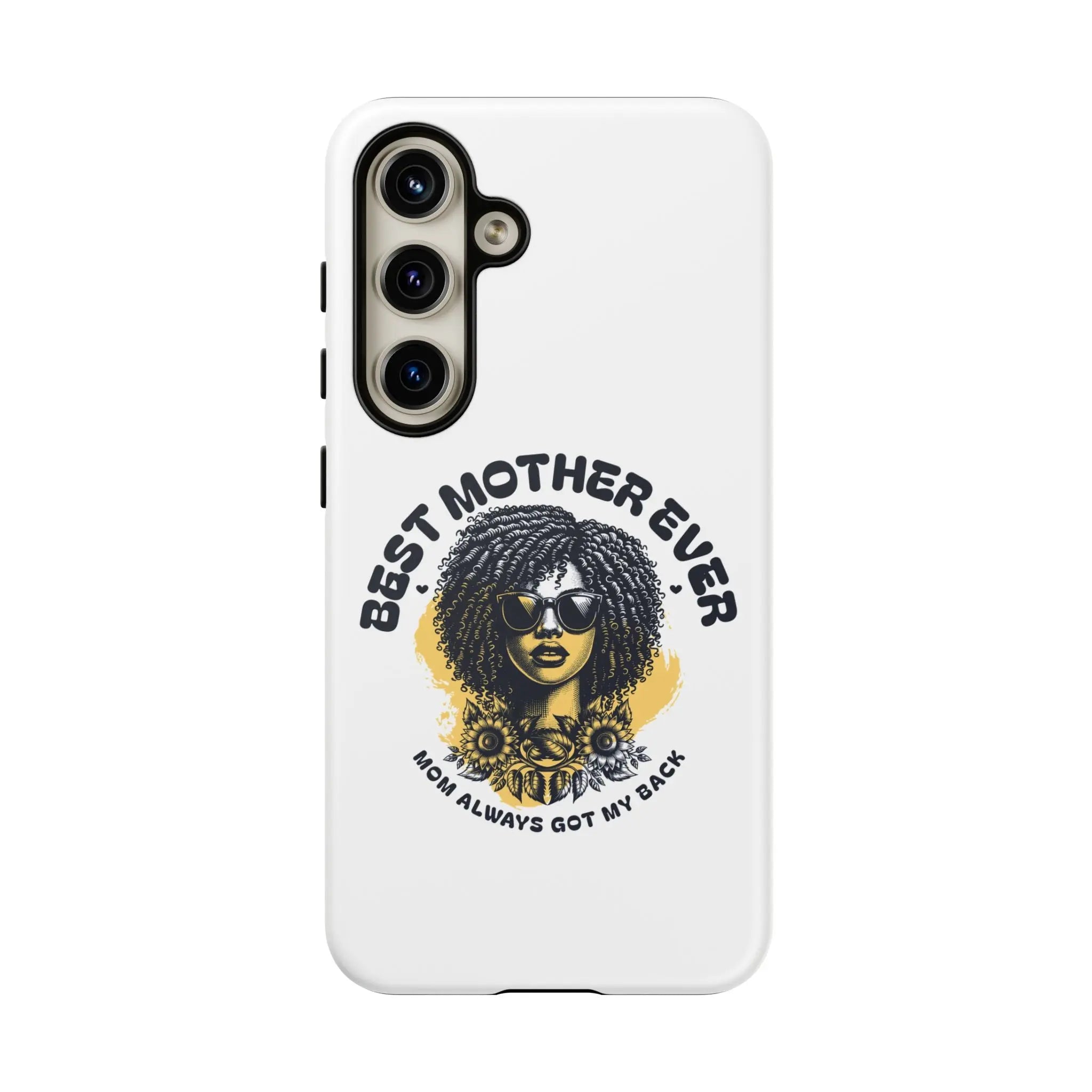Phone Case — "Best Mother Ever" Afro Woman Protective Tough Case Printify