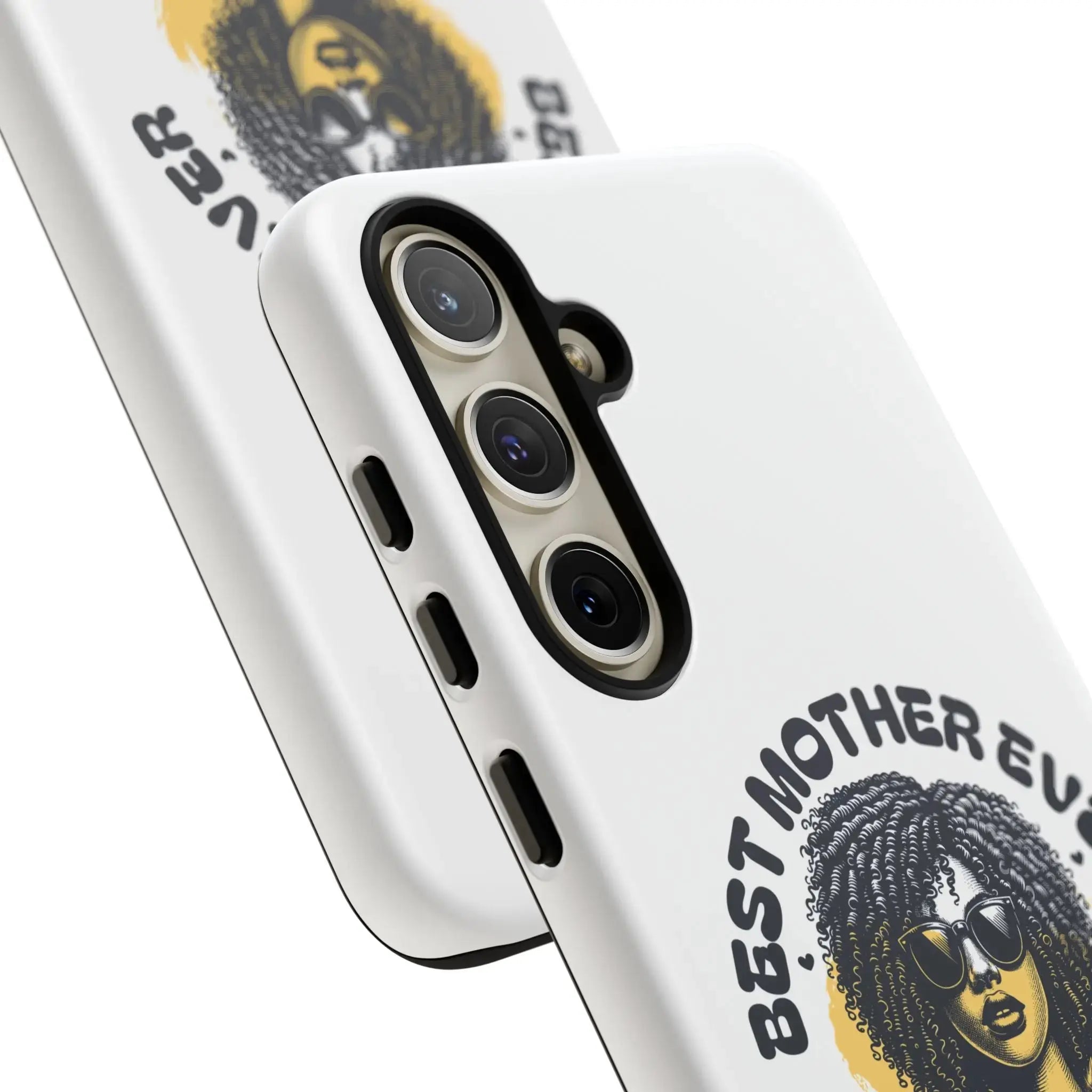 Phone Case — "Best Mother Ever" Afro Woman Protective Tough Case Printify