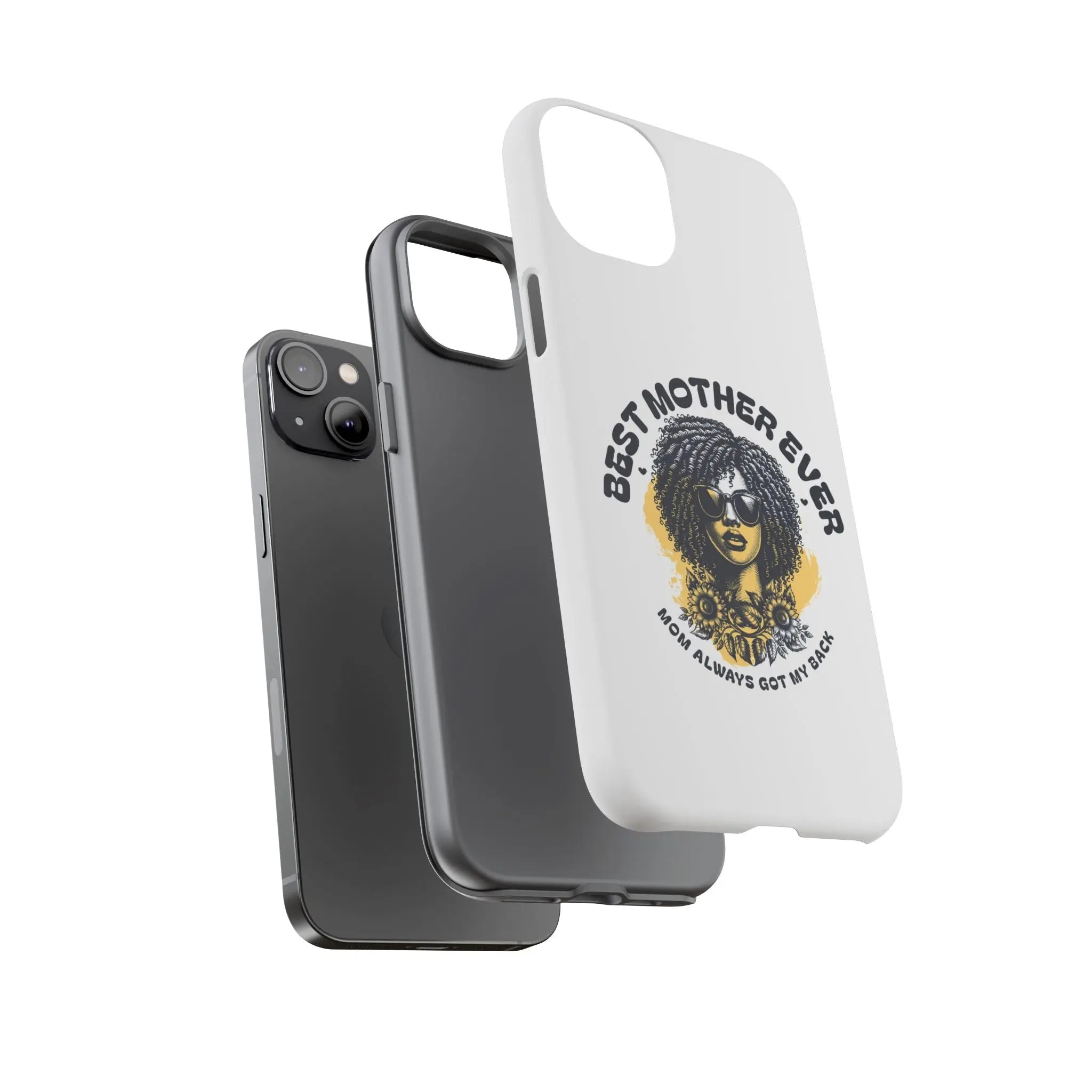 Phone Case — "Best Mother Ever" Afro Woman Protective Tough Case Printify