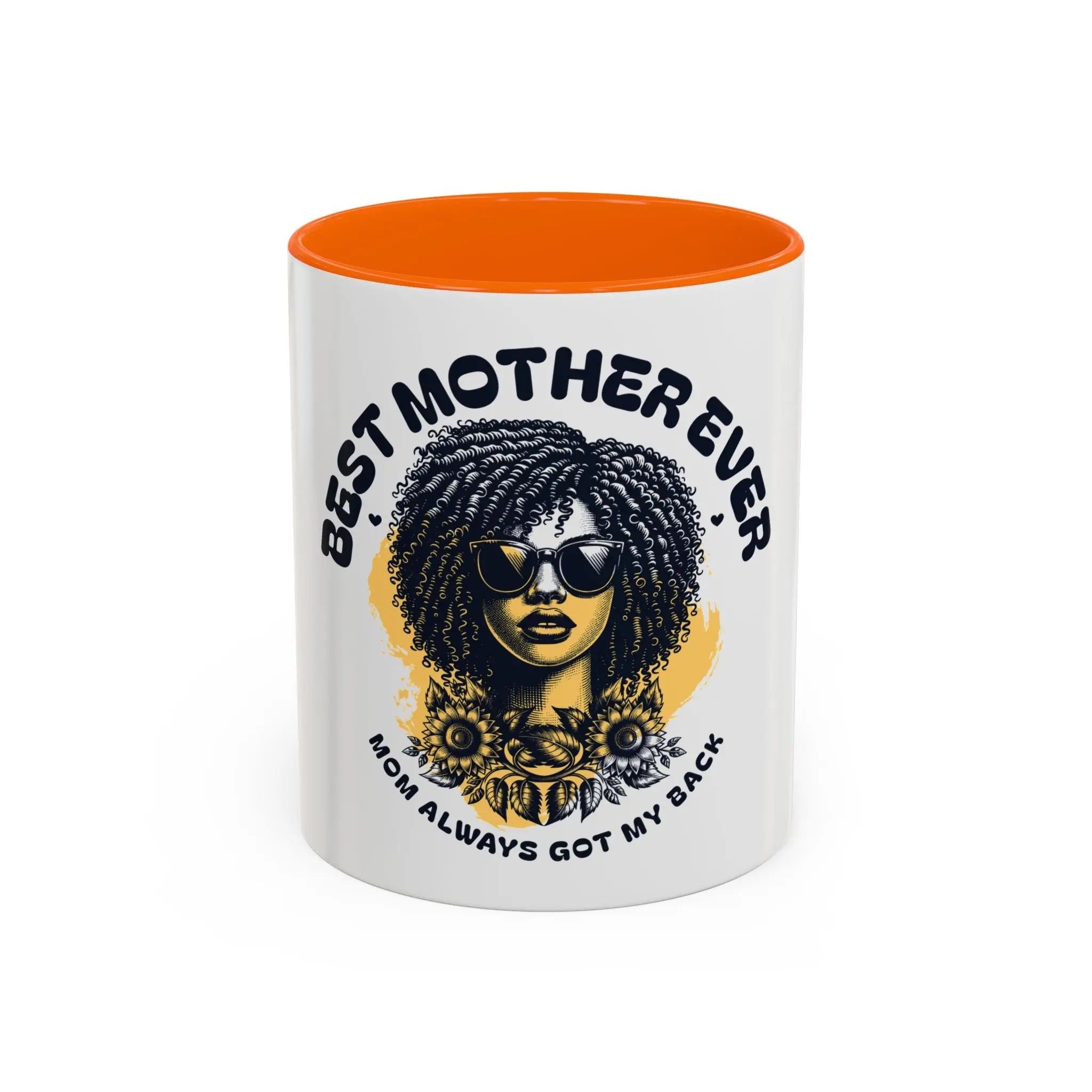 Best Mother Ever Accent Coffee Mug — "Mama Always Got My Back" Printify