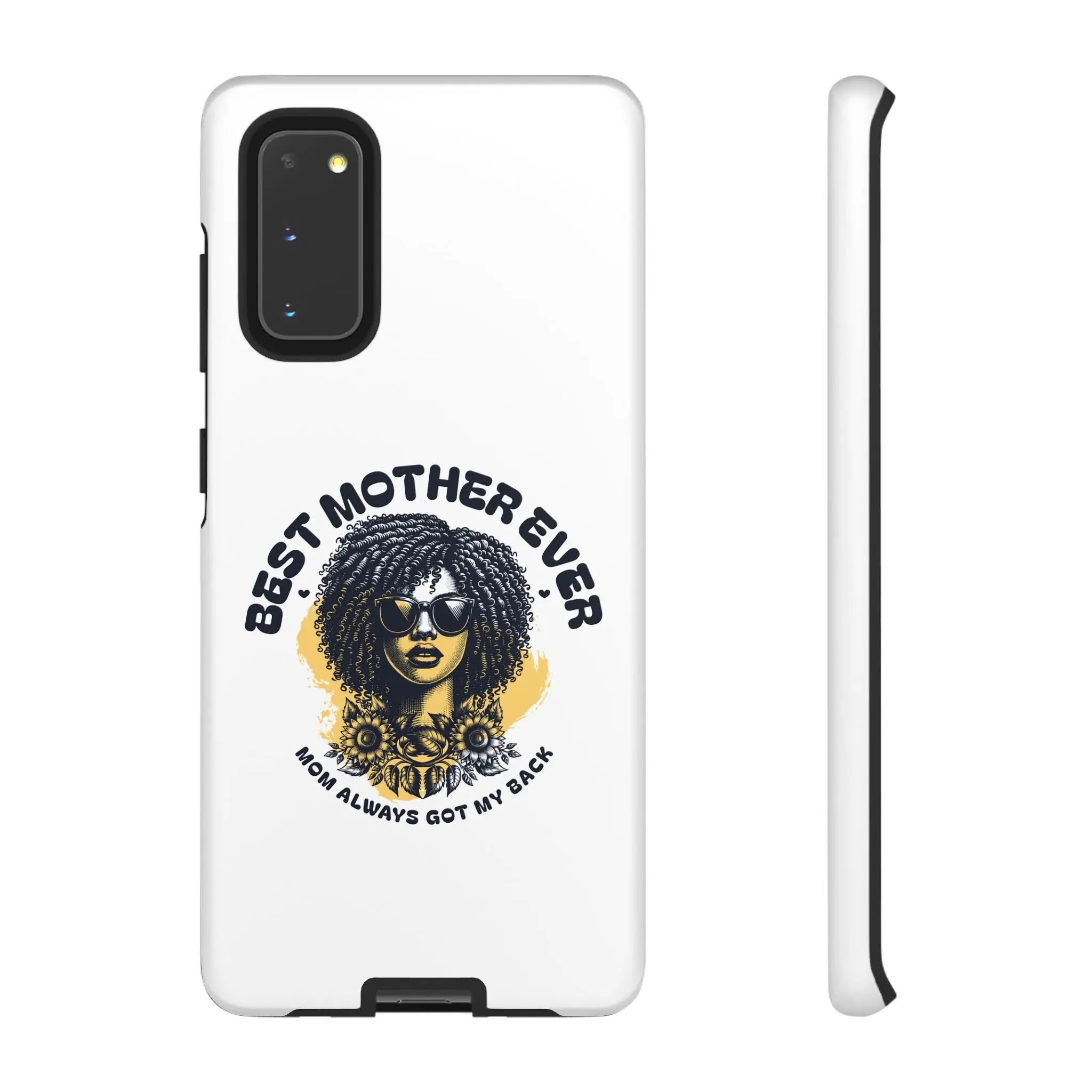 Phone Case — "Best Mother Ever" Afro Woman Protective Tough Case Printify